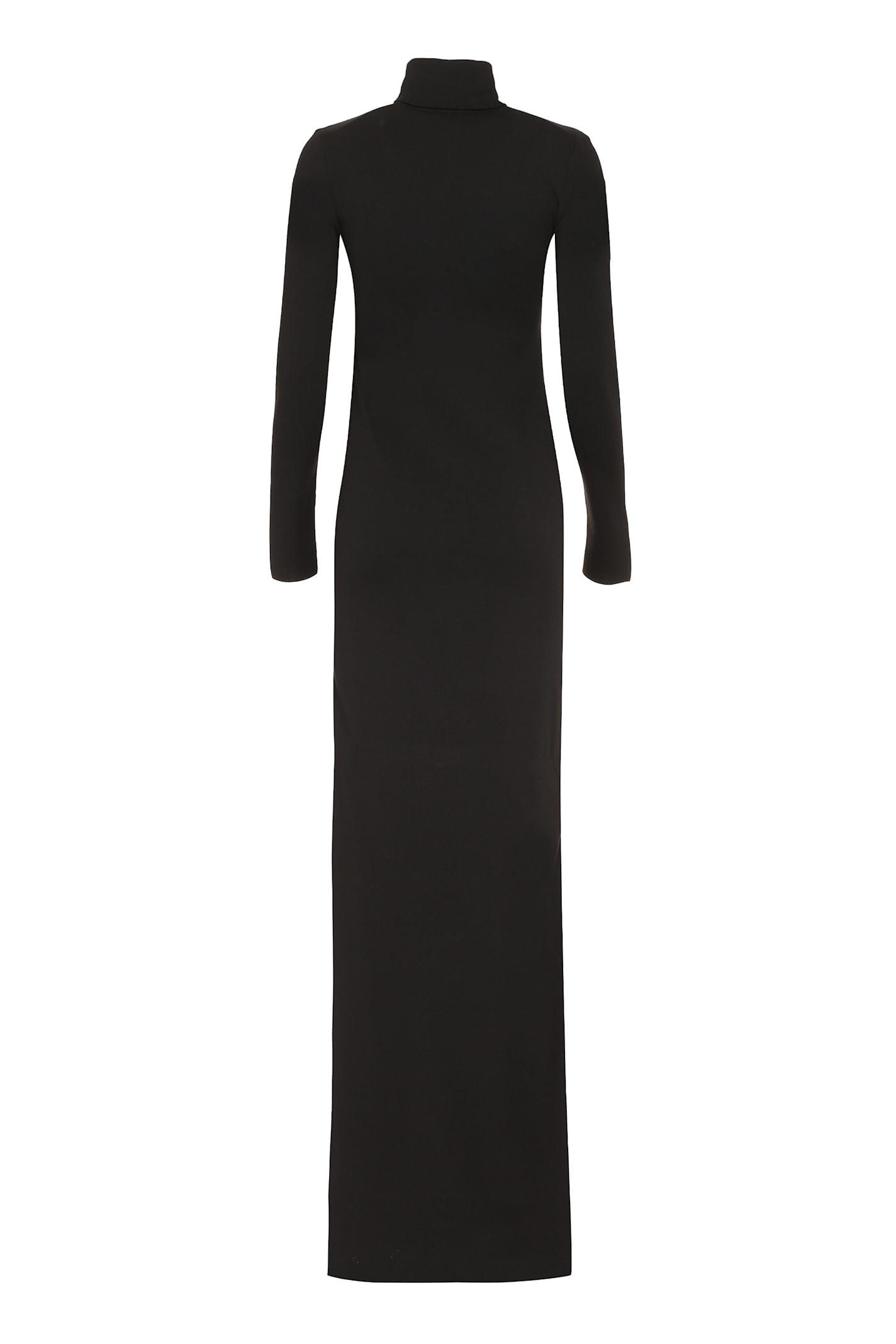 ワンピース Saint Laurent LONG DRESS (694902Y3E30 1000) SAINT LAURENT long sequin dress in jersey | REVERSIBLE