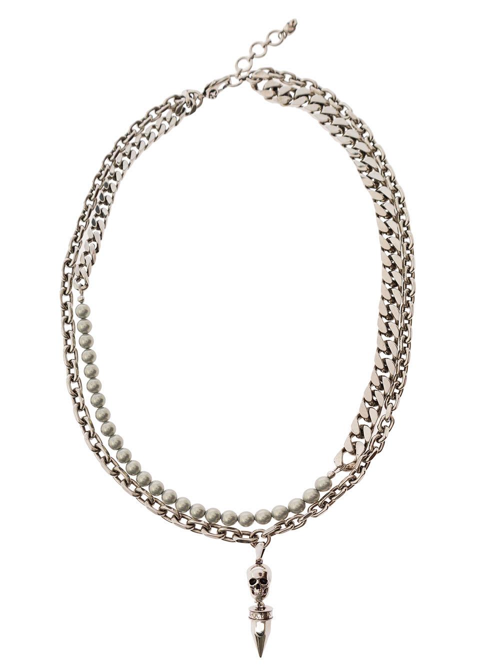 Alexander Mcqueen Skull & Chain Necklace