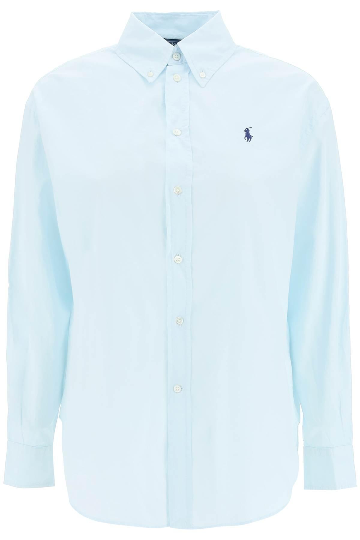 Polo Ralph Lauren Logo Cotton Shrit in Blue | Lyst