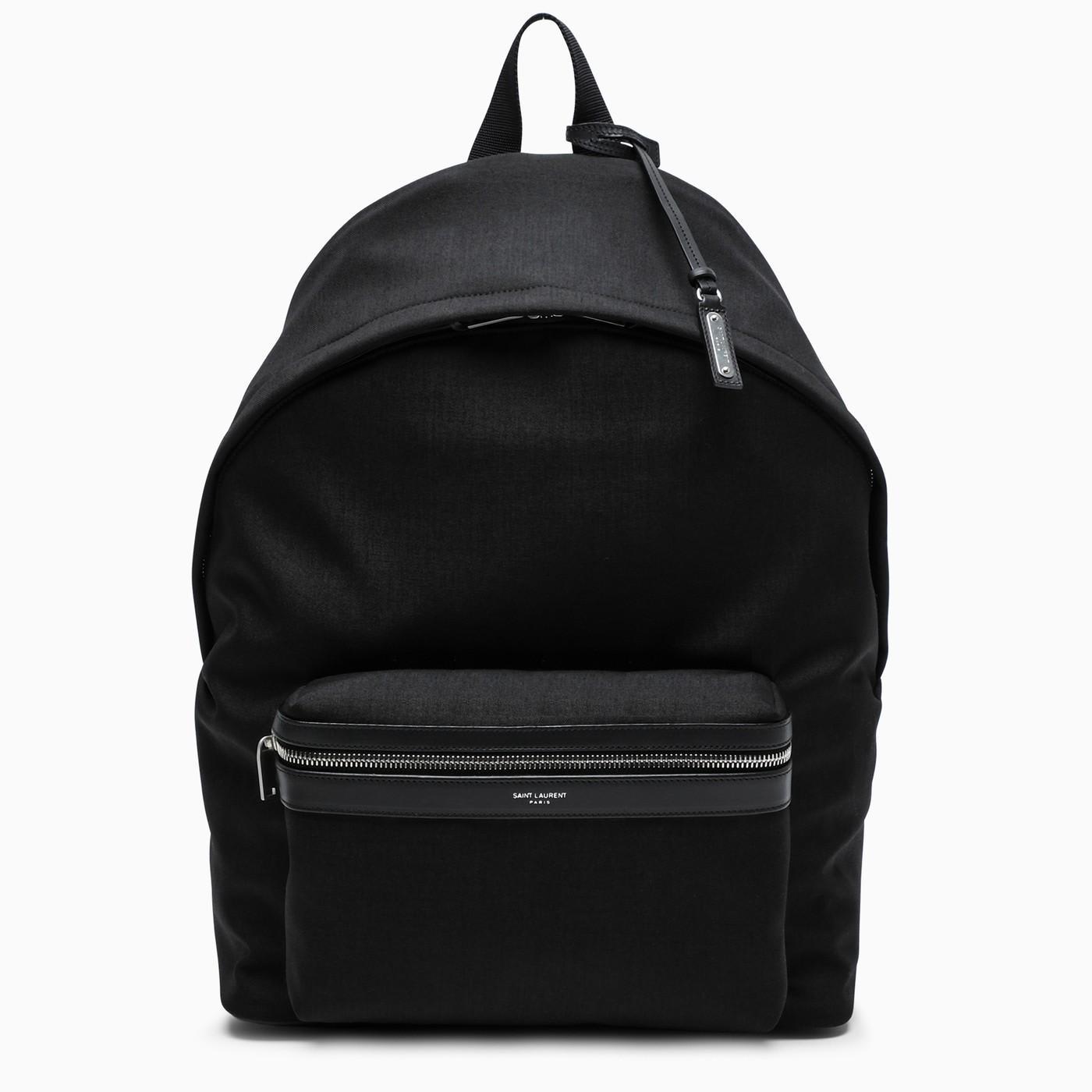 Saint Laurent Men's City Leather-Trimmed Tote Bag