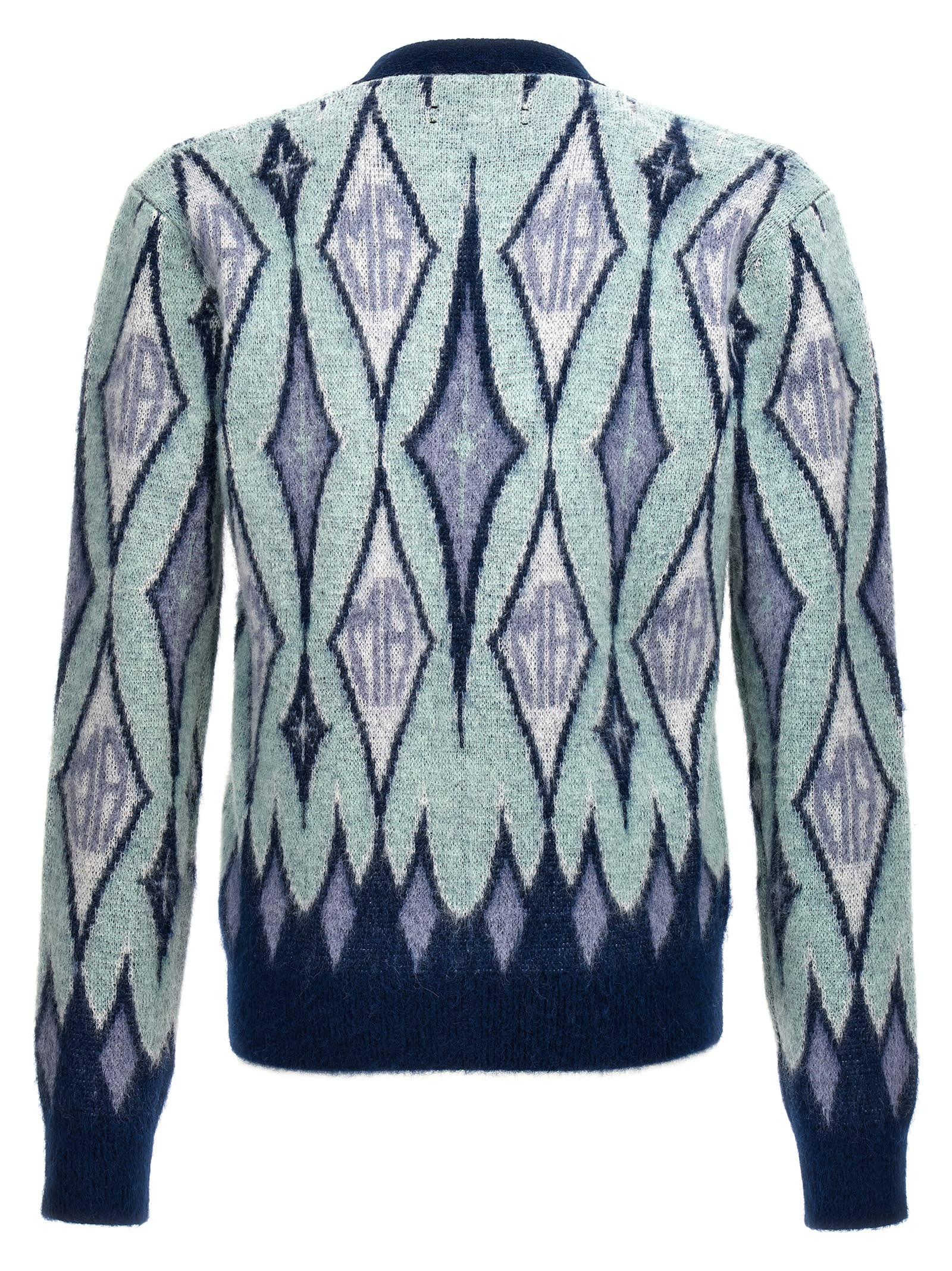 Amiri Argyle Jacquard Sweater