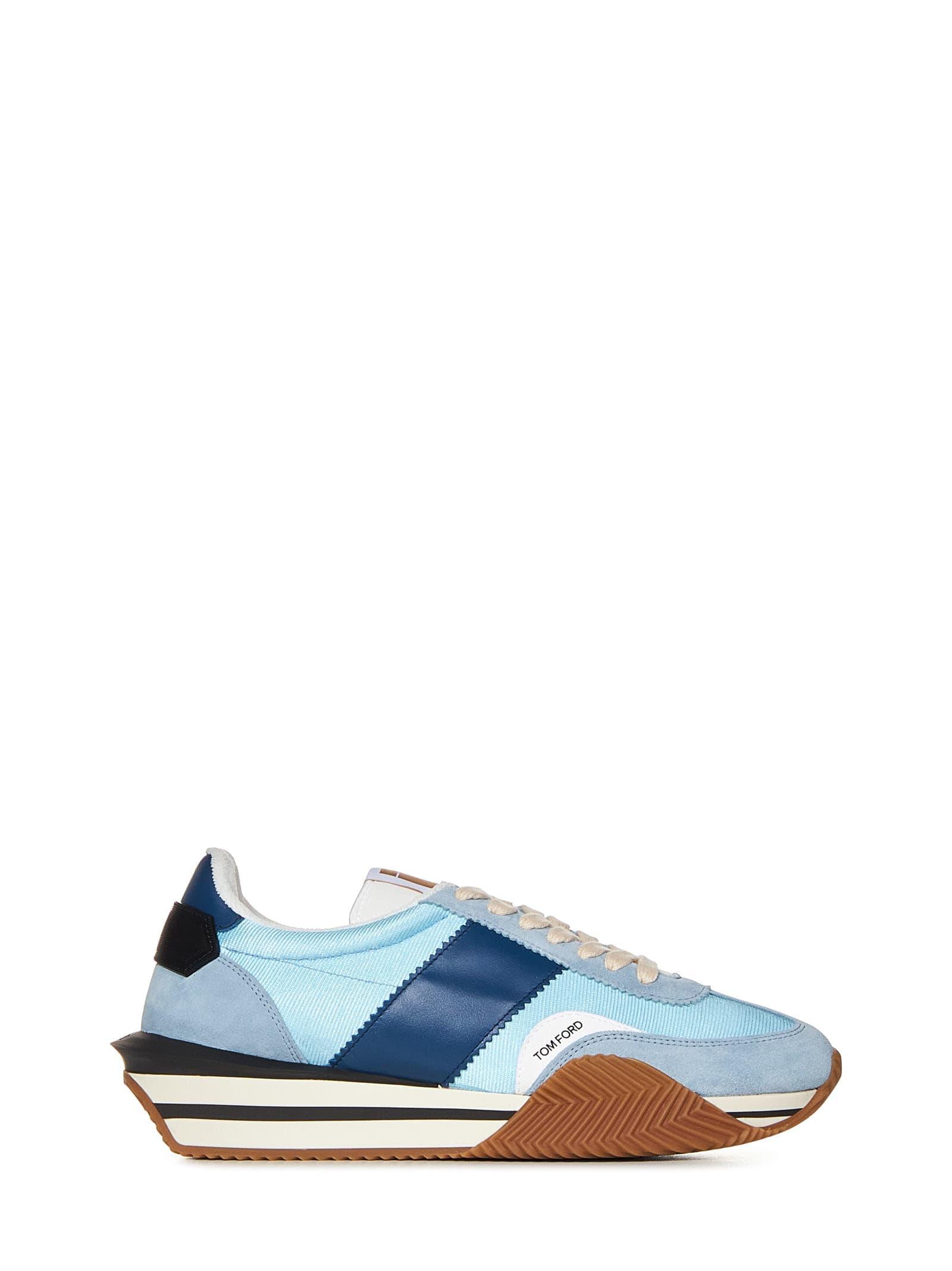 TOM FORD suede logo-plaque loafers - Blue