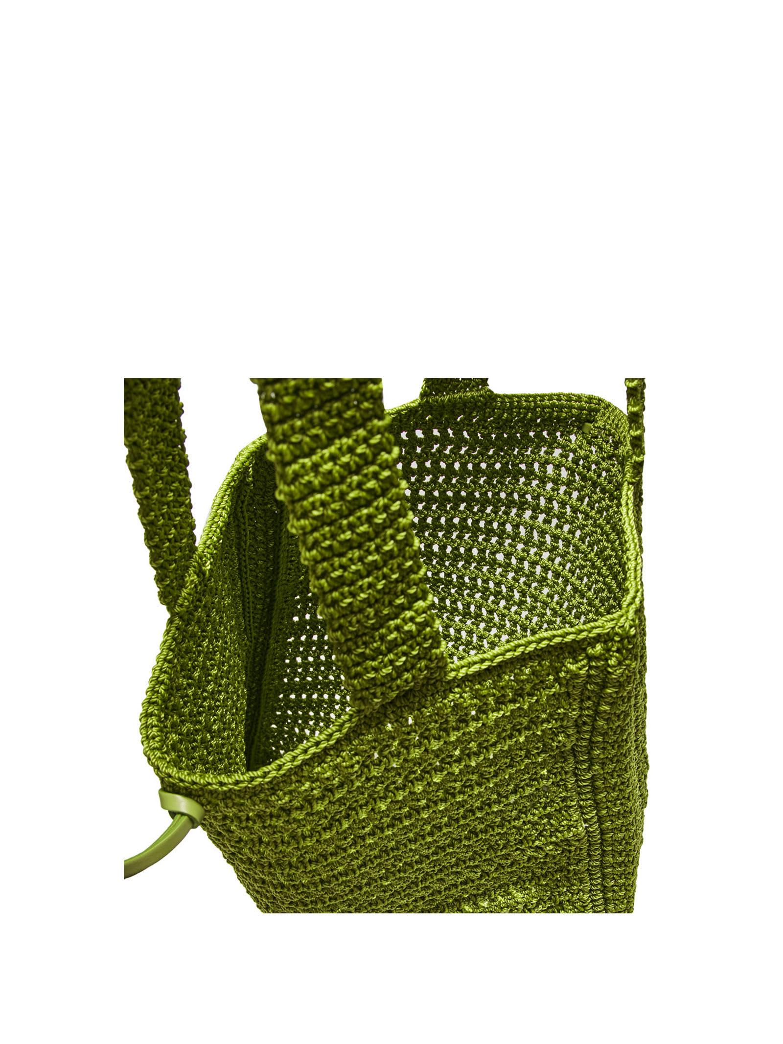 Gianni Chiarini Green Victoria Crochet Shopper | Lyst