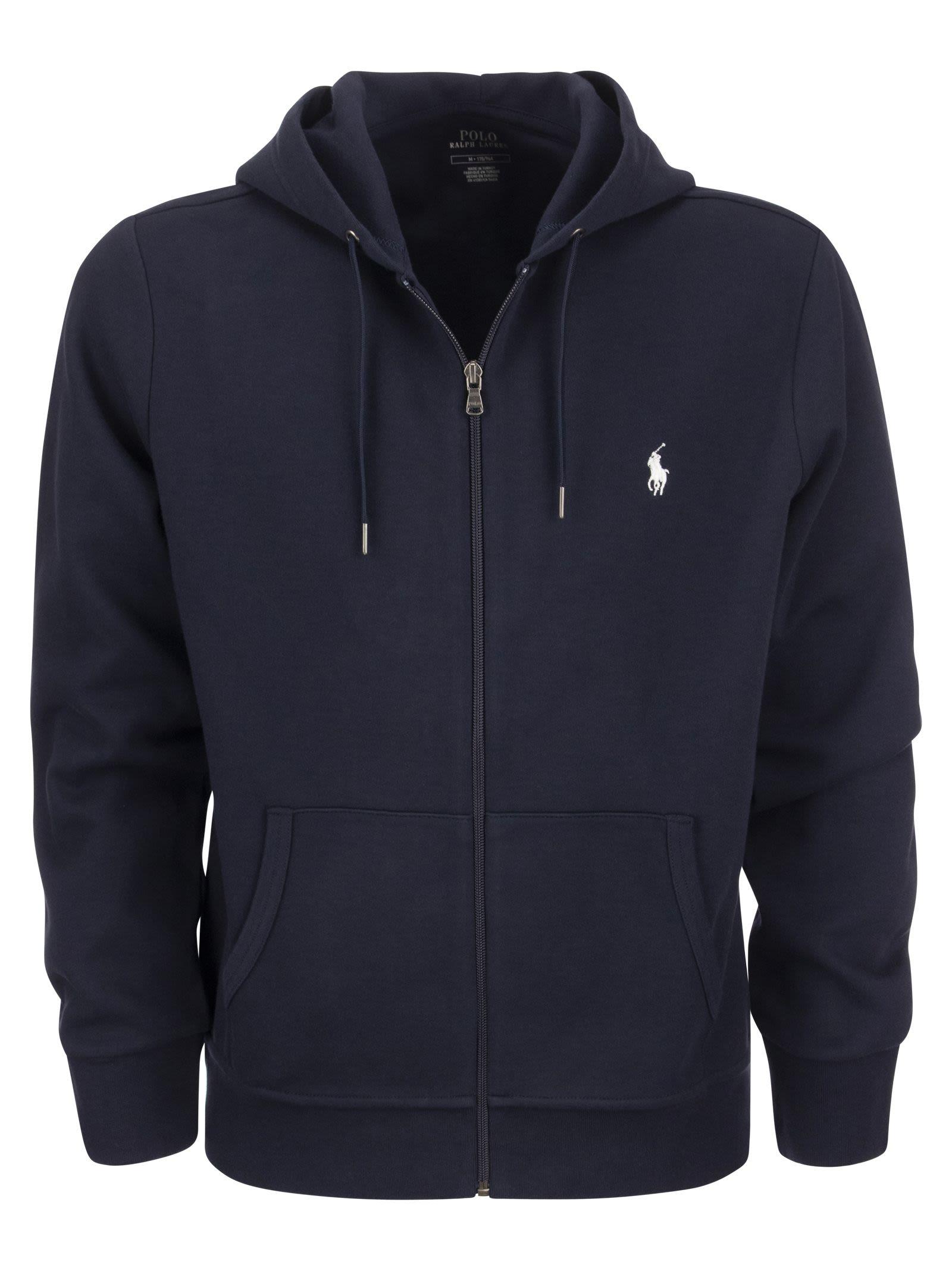 Double knit polo hoodie online