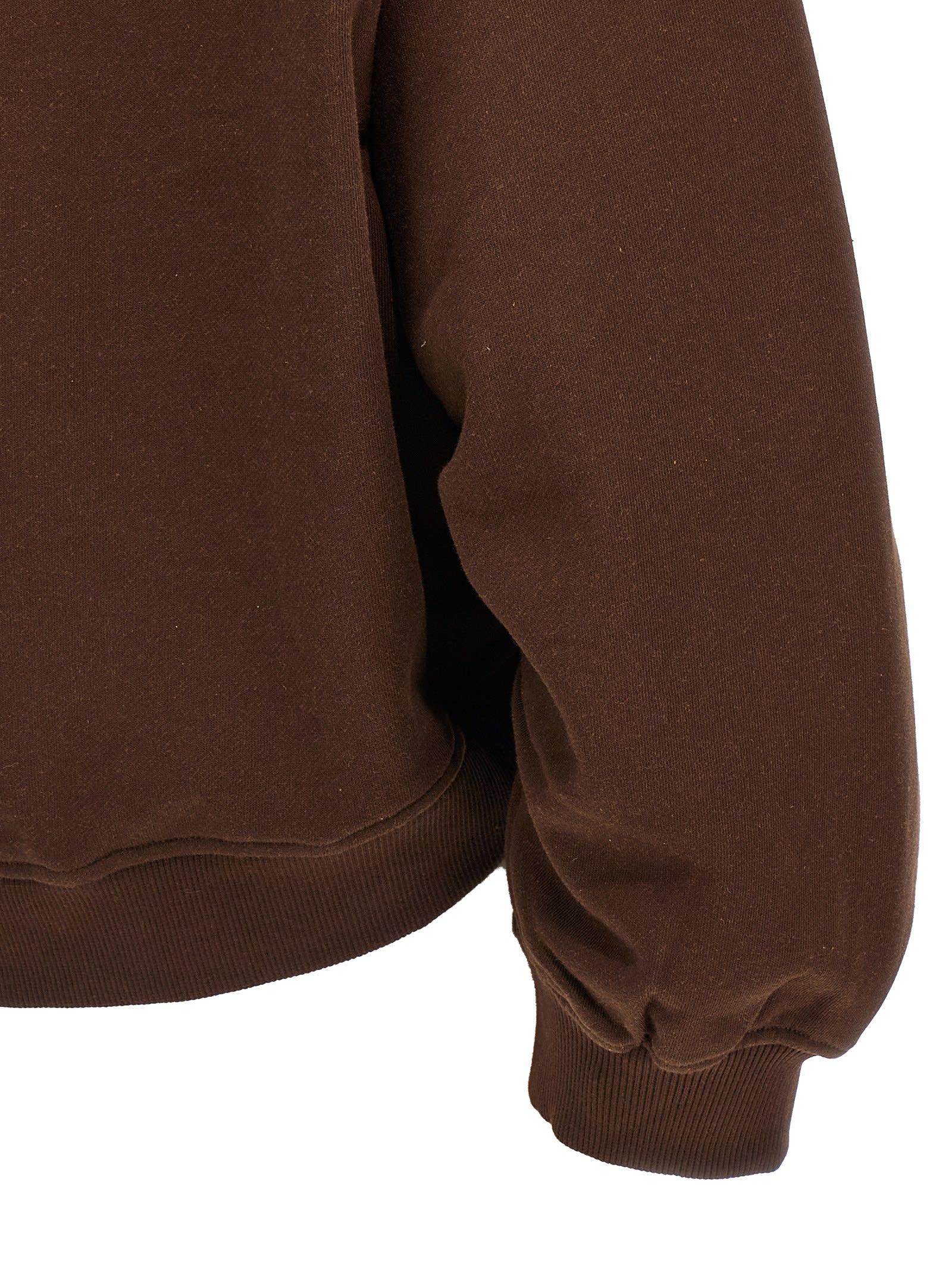 The Attico 3D Logo Sweatshirt in Brown | Lyst UK