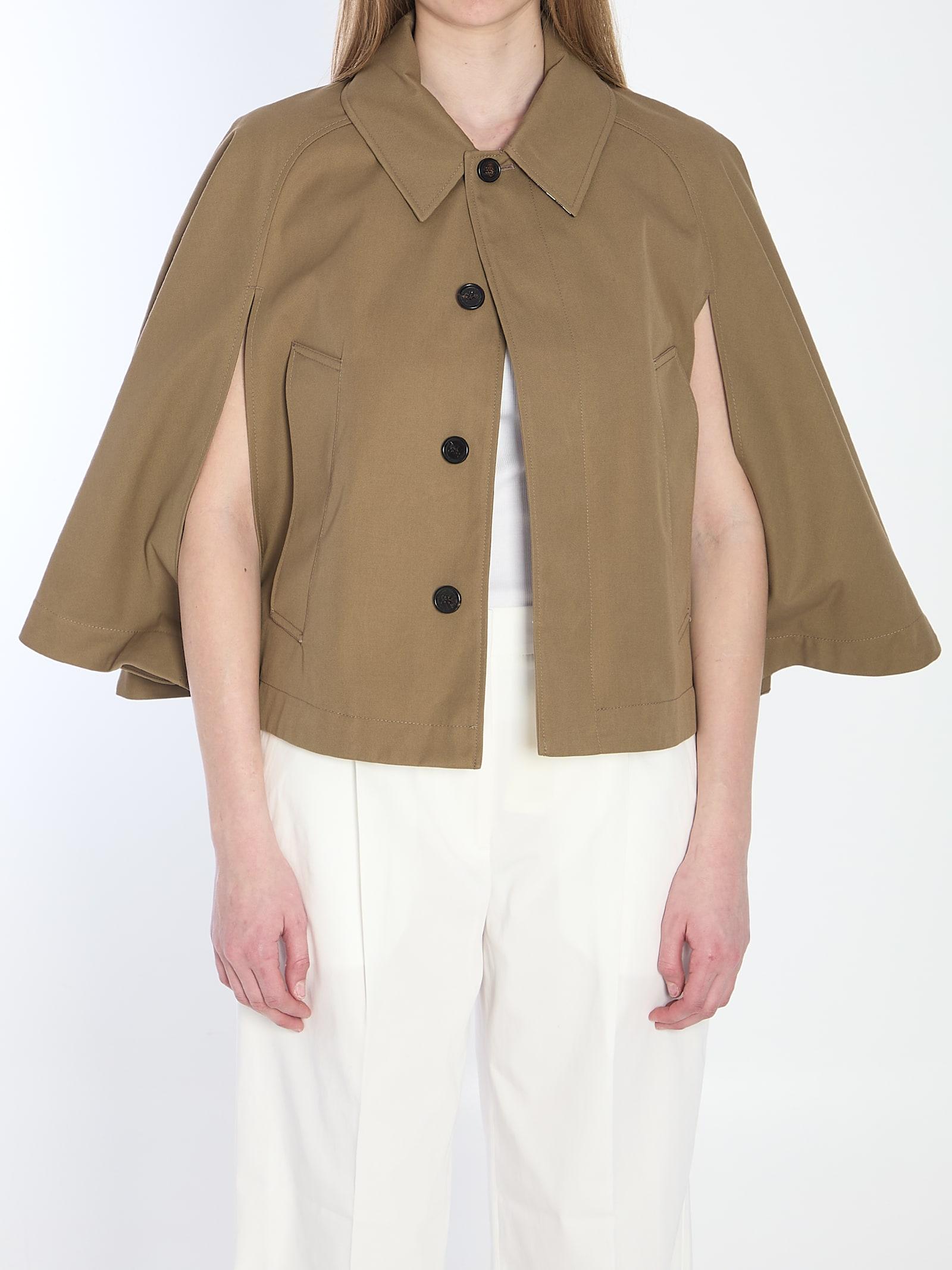 【関税＆送料込み】Burberry Cotton-Blend Cropped Cape BURBERRY - Cotton-blend cropped cape | Leam Roma - Luxury