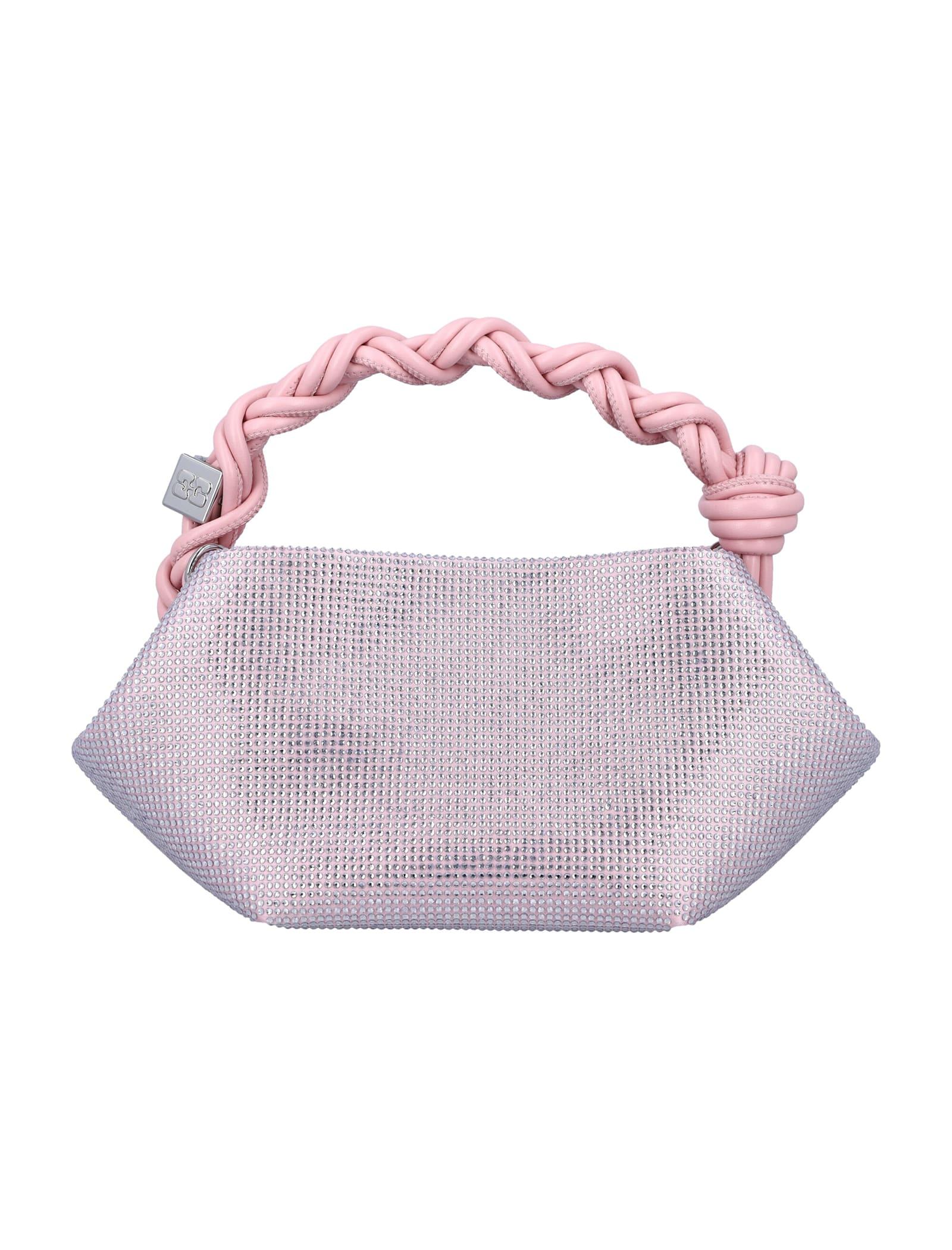 Ganni Crystals Bou Mini Bag in Pink | Lyst