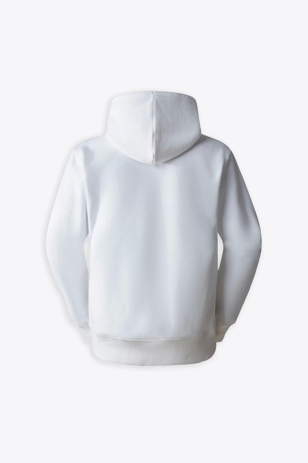 Plain white cotton hoodie top