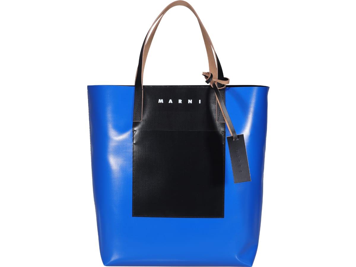 Marni Logo Shopping Bag in Blue for Men | Lyst
