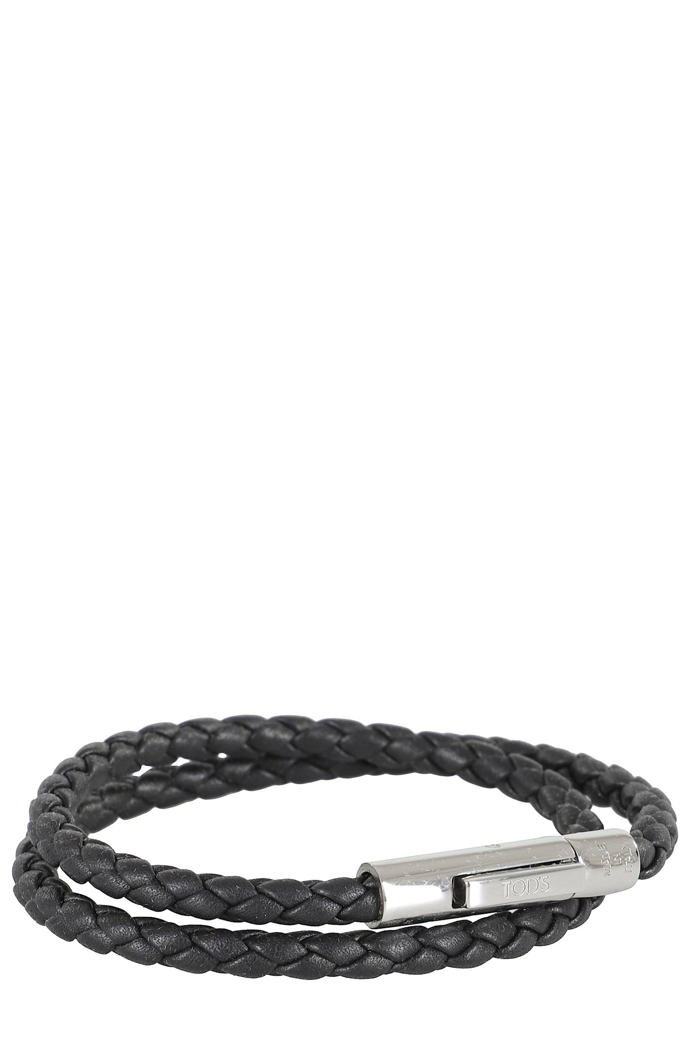 ブレスレット TOD'S BLACK LEATHER BRACELET Tod's MyColors Bracelet | Black | FARFETCH
