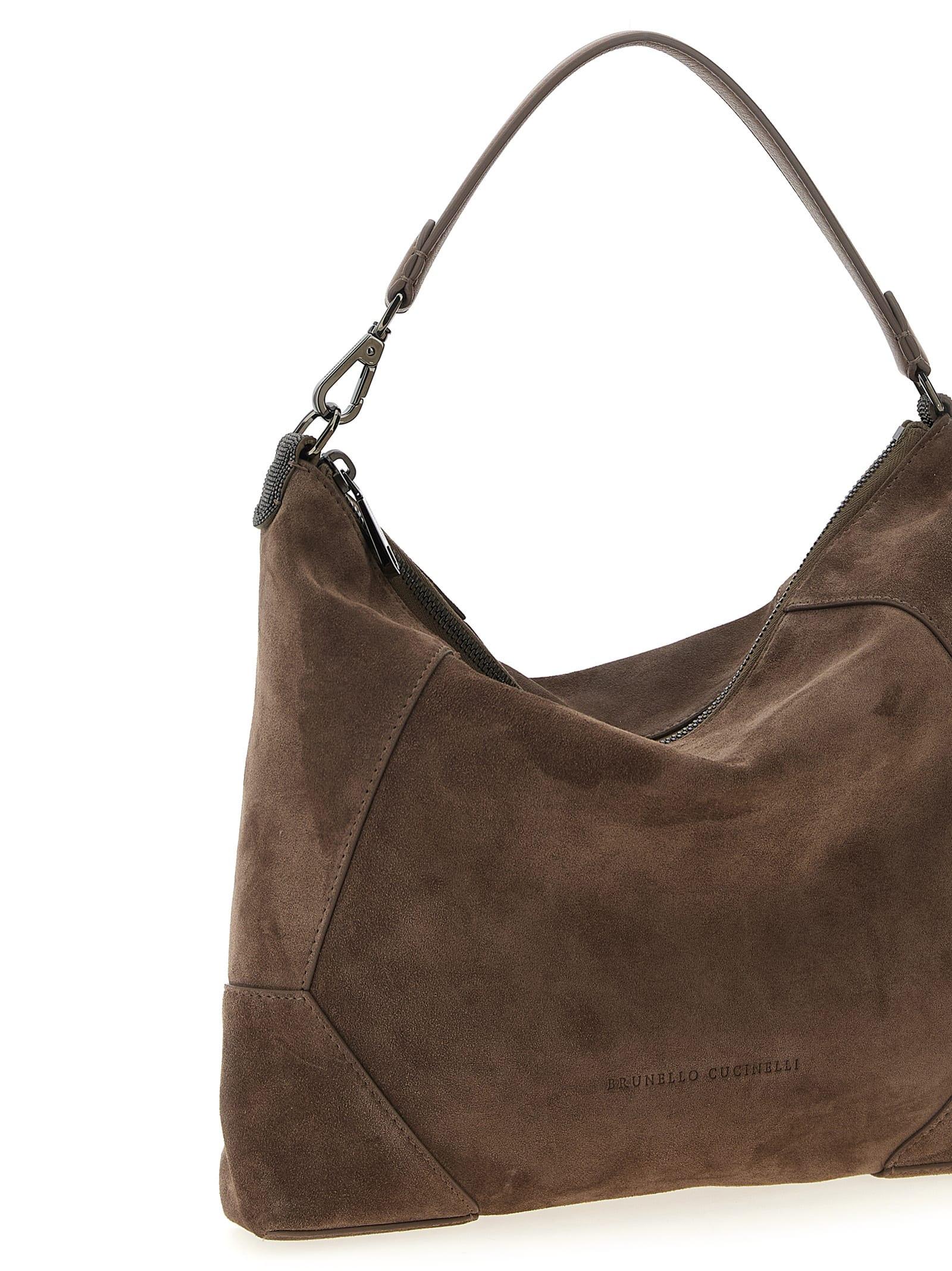 Brunello Cucinelli 'Hobo Bc Duo' Handbag in Brown | Lyst Brunello Cucinelli 'Hobo Bc Duo' Handbag in Brown | Lyst