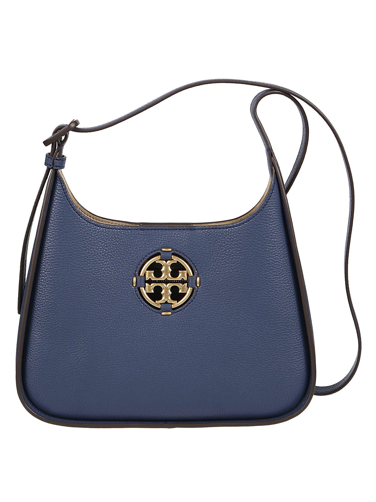 Tory Burch Miller Small Leather Shoulder Bag/ Blue/$448