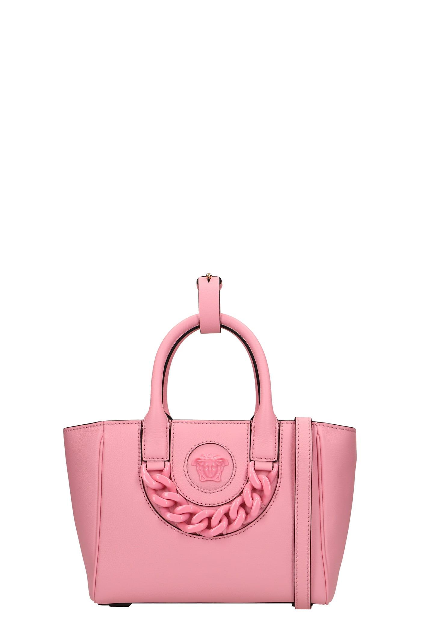 Versace Hand Bag In Rose-pink Leather | Lyst