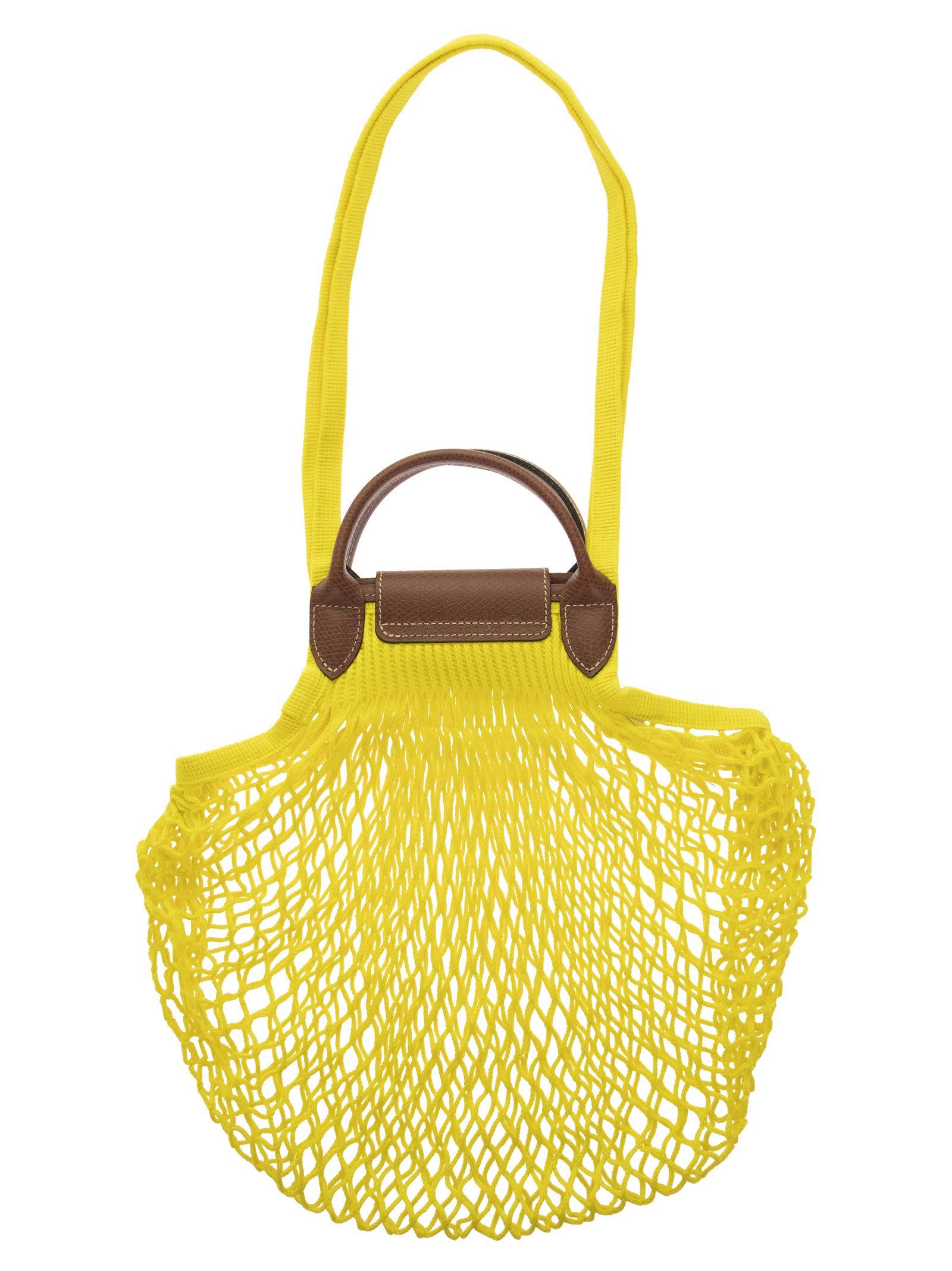 Longchamp Le Pliage Filet Crossbody Bag XS Yellow Lemon New Withtout Tags