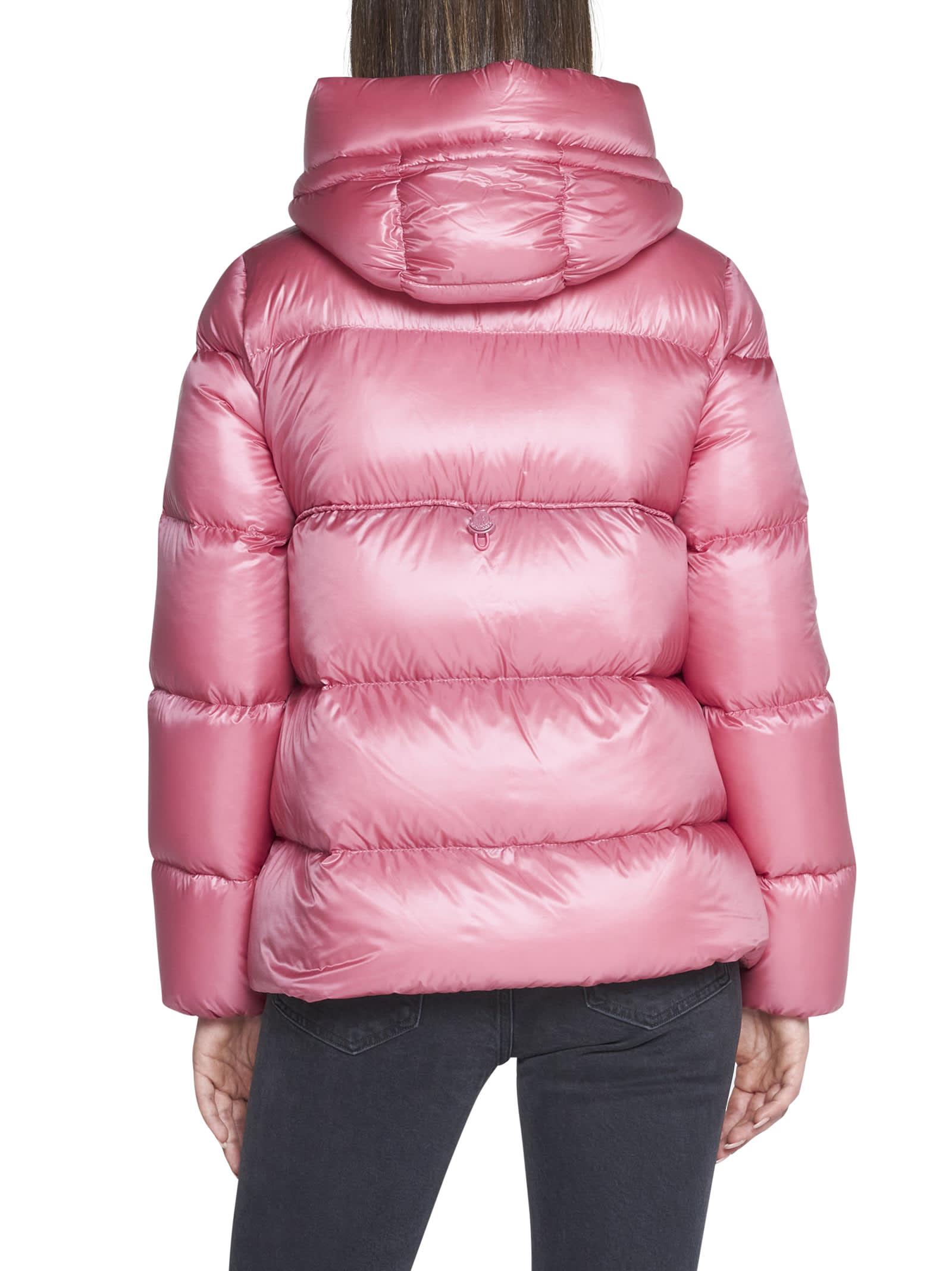 Moncler Down Jacket in Pink | Lyst