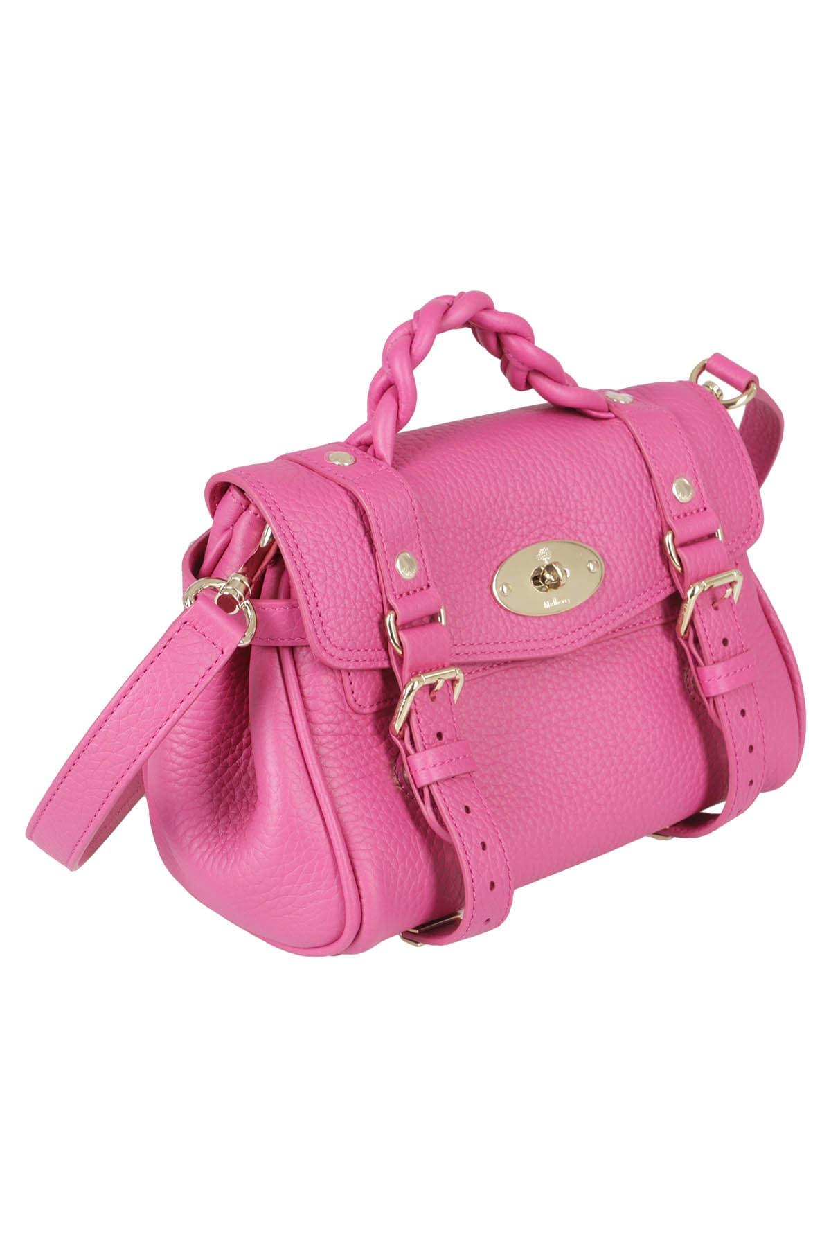 Mulberry Mini Alexa Heavy Grain in Pink | Lyst