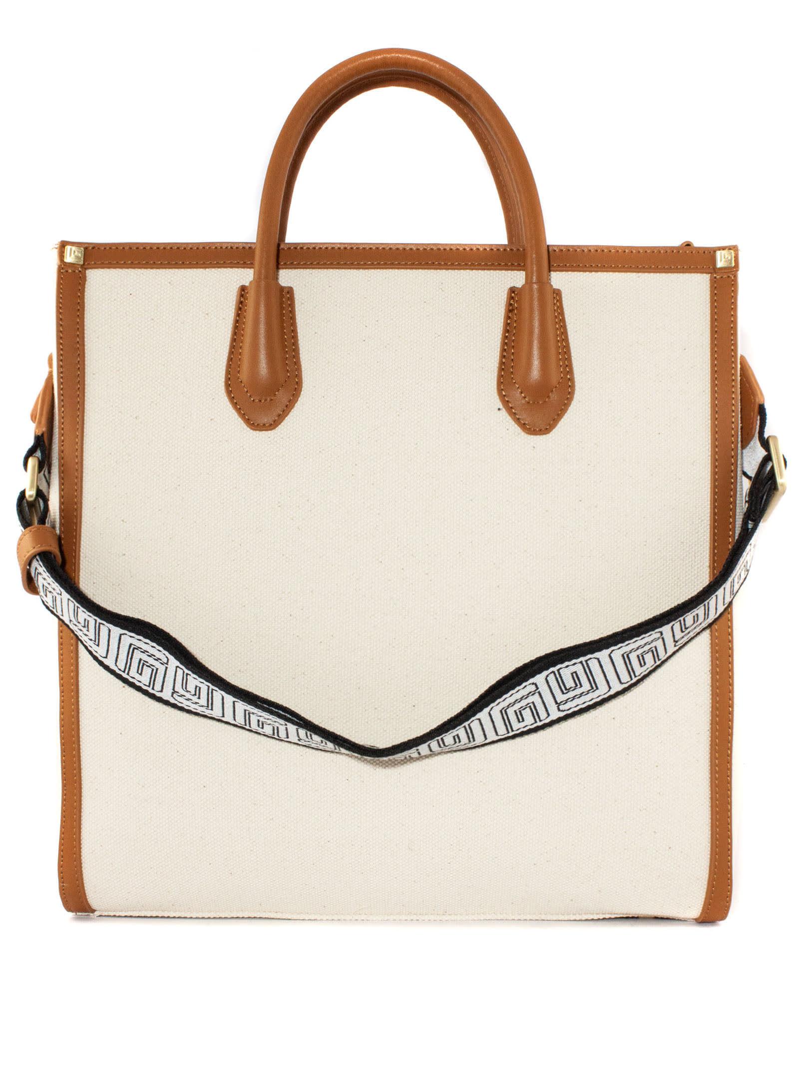 Guy Laroche Beige And Brown Tote Bag - ShopStyle