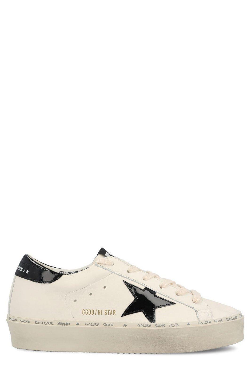 Golden Goose Hi Star Low-Top Sneakers in White | Lyst
