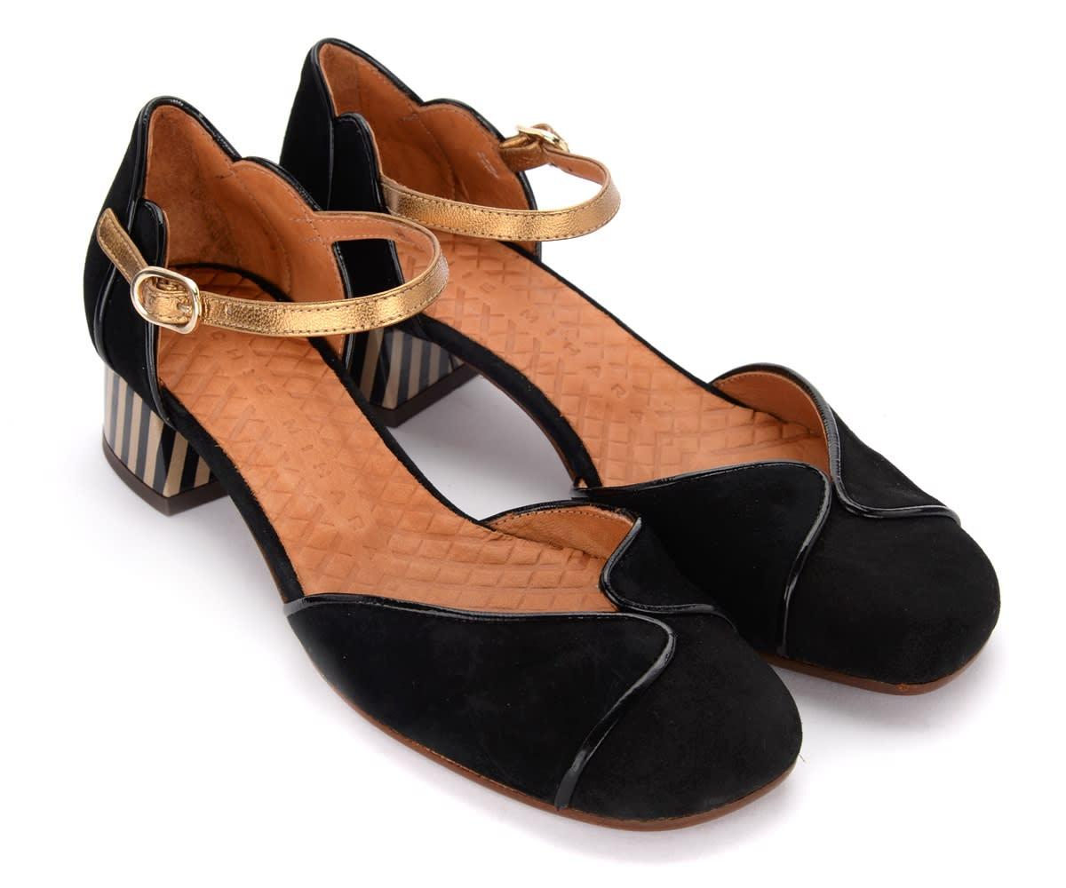 Chie Mihara Repepa Sandal In Black Suede | Lyst