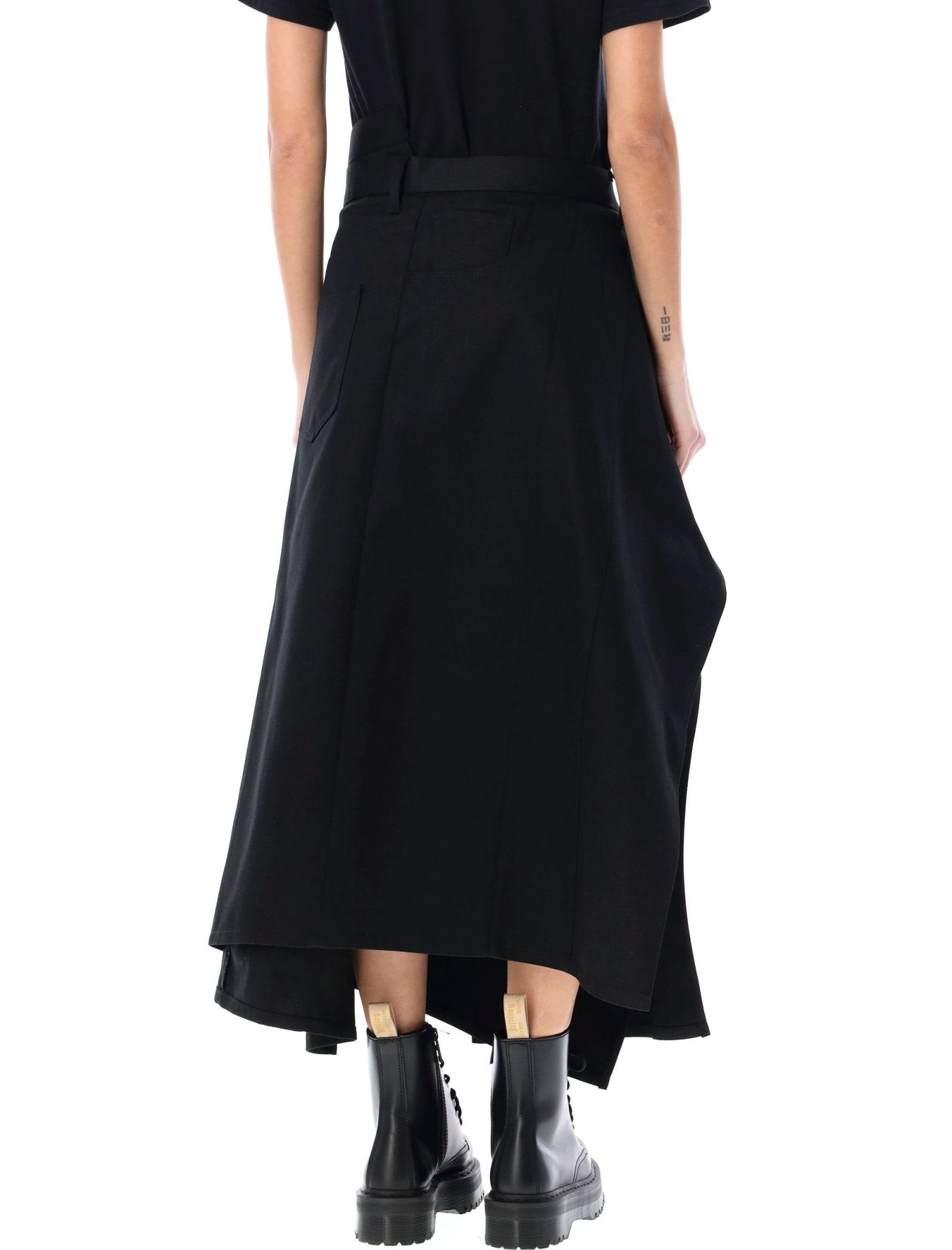 スカート JUNYA WATANABE Women Mid Skirts JOS012051 1BLACK Black Junya Watanabe Asymmetric Midi Skirt in Black | Lyst