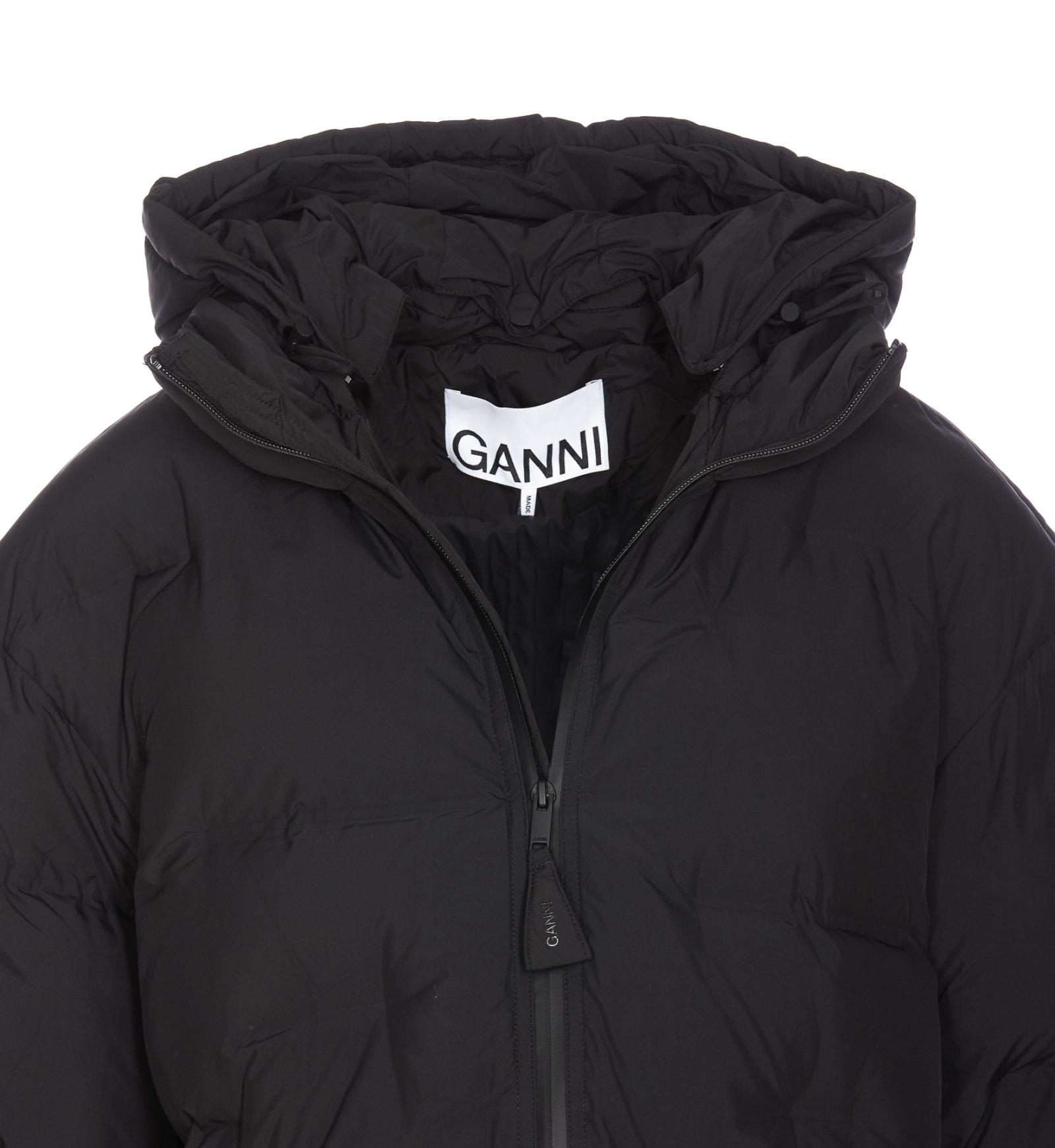 GANNI Oversized Zipped Puffer Jacket - Farfetch