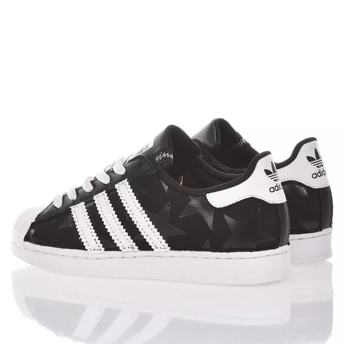 Adidas superstar black custom cheap