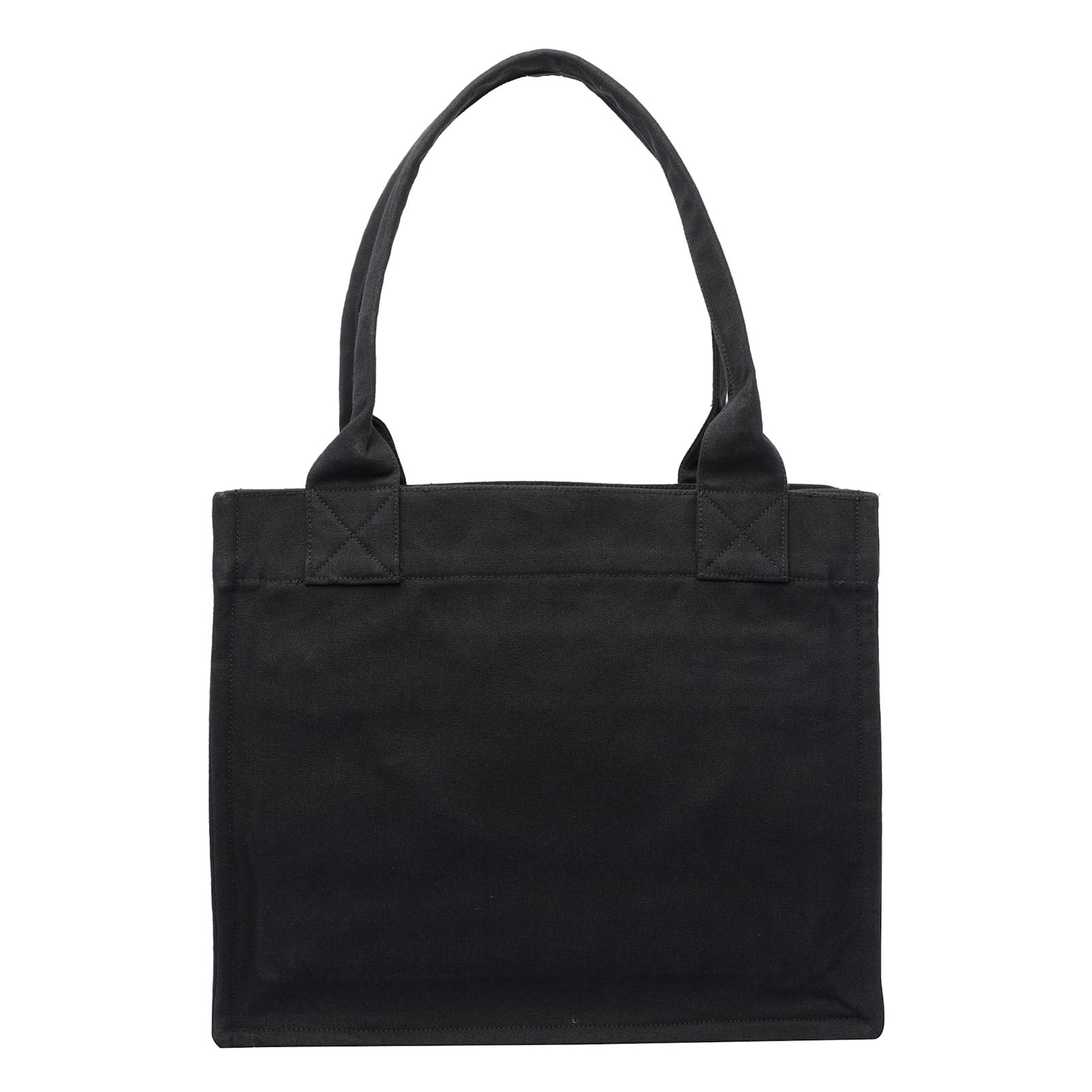 Ganni Large Banana Print Easy Logo Shopper Bag in Black