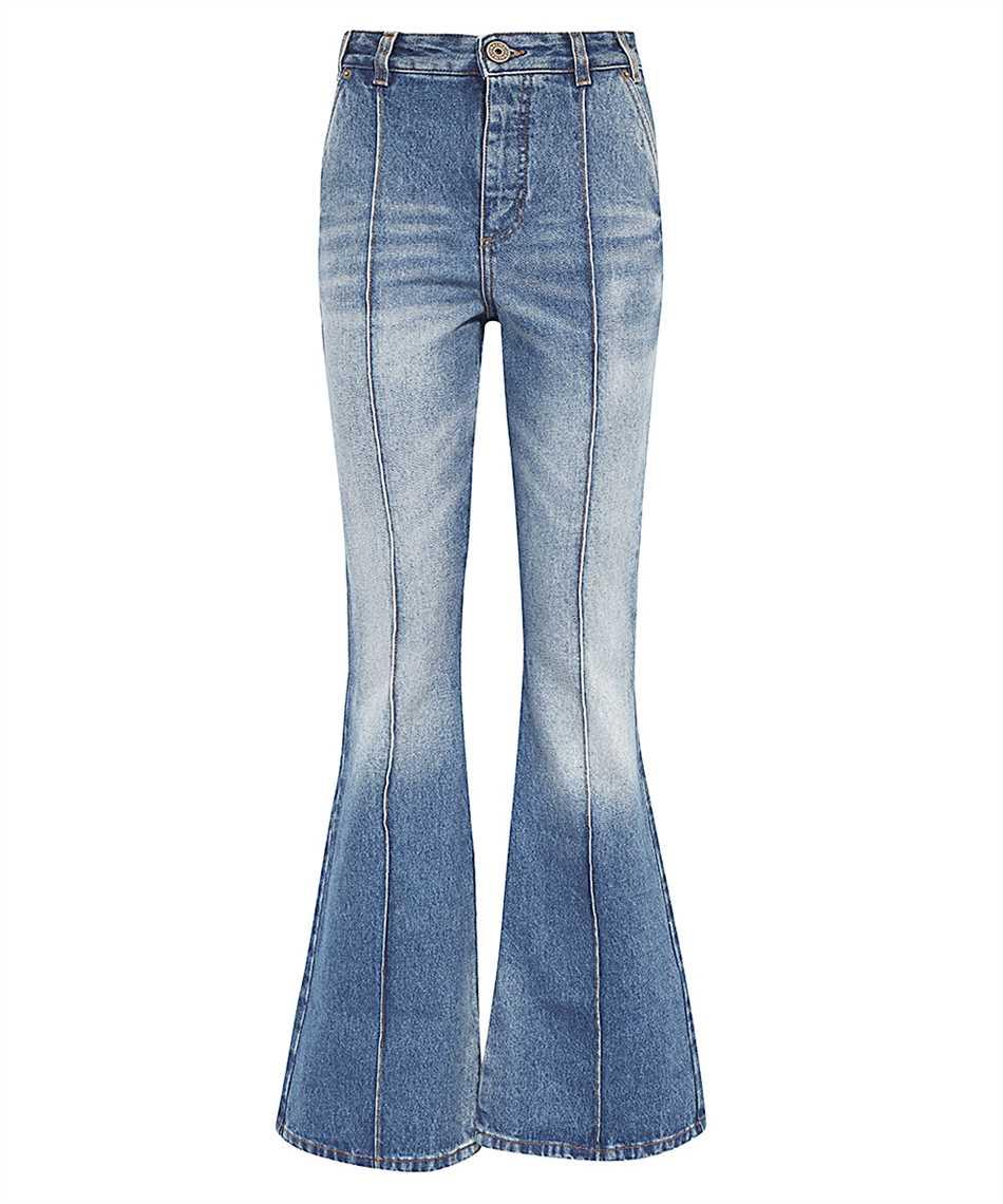 デニム・ジーパン BALMAIN 'Flare' jeans High-waisted flared denim jeans blue blue - Women | BALMAIN