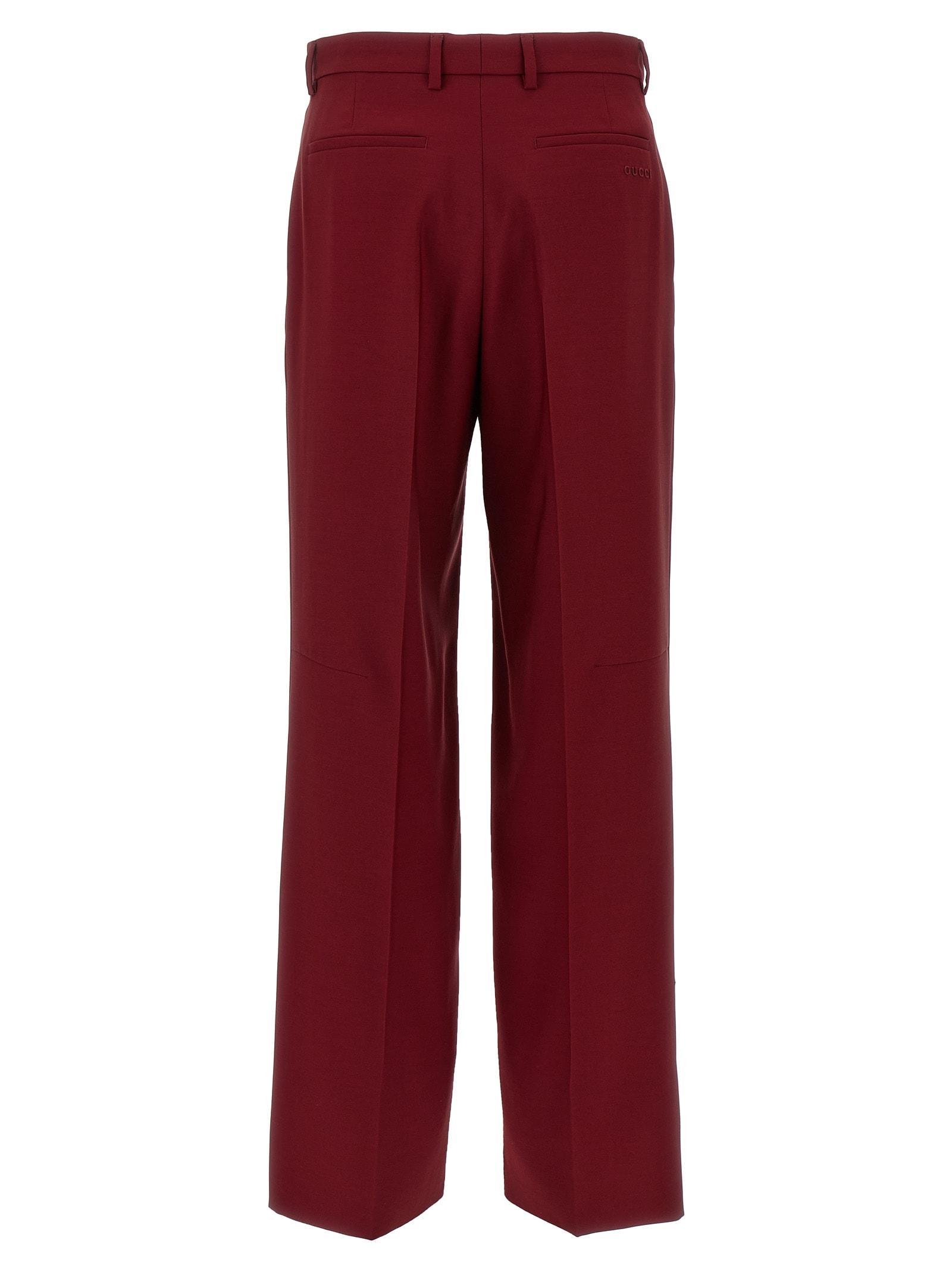 パンツ GUCCI 'Gucci Rosso Ancora' pants GG jacquard pant in Gucci Rosso Ancora | GUCCI® US