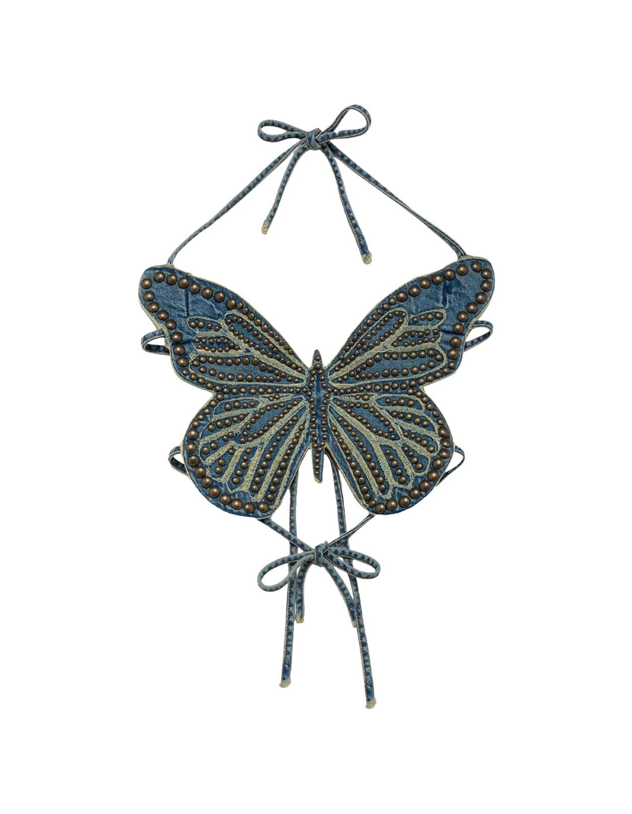Blumarine butterfly-detail Cropped Vest - Farfetch