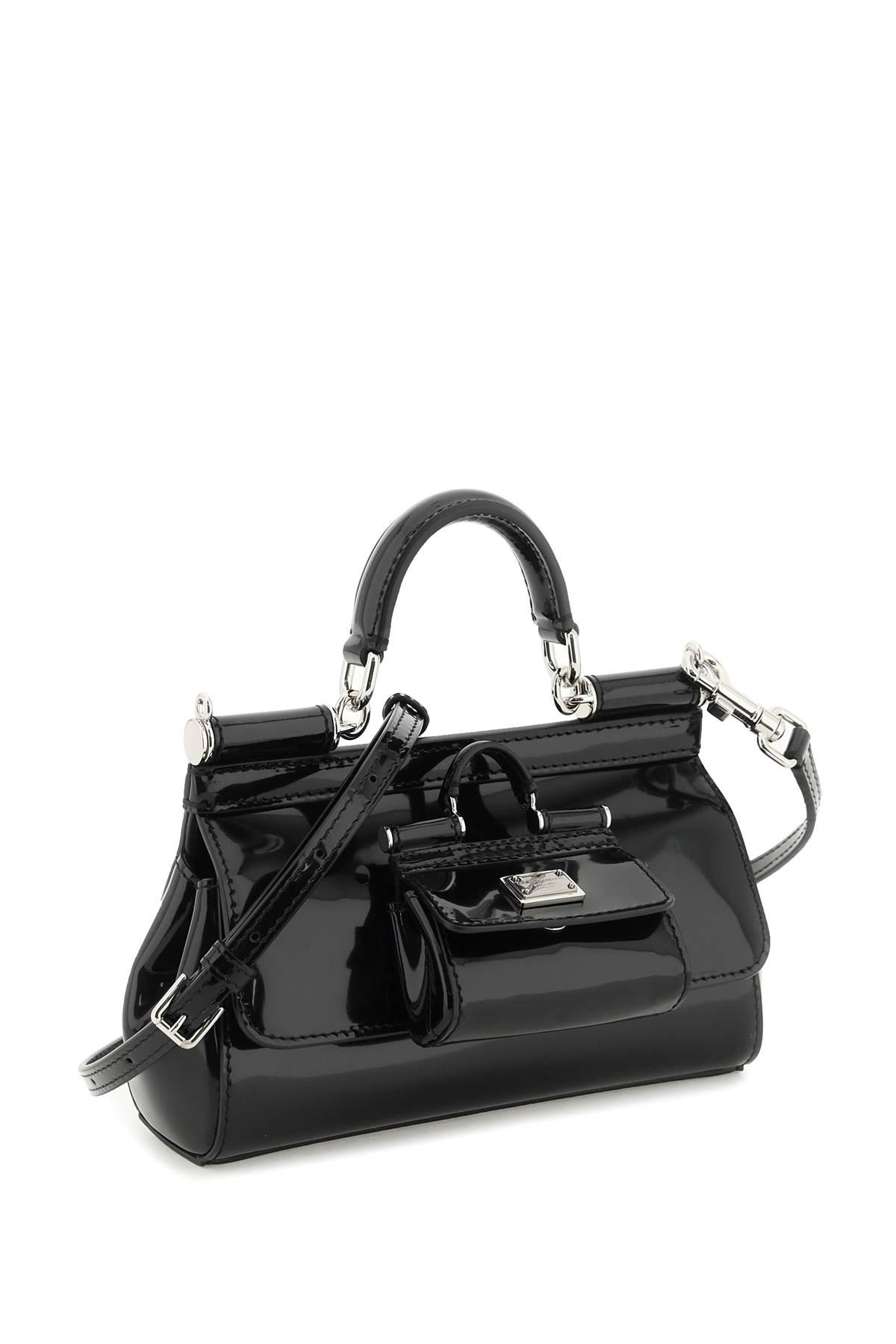 DOLCE & GABBANA: Sicily bag in patent leather - Gnawed Blue