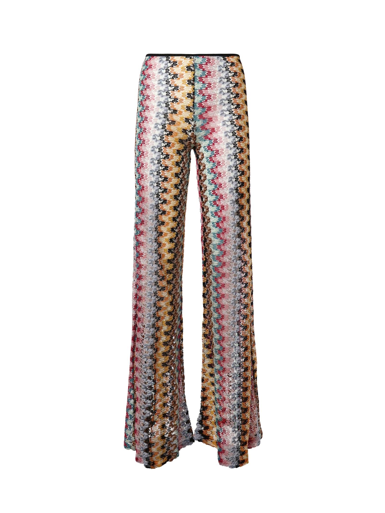 パンツ MISSONI Patterned trousers Multicolor Zig Zag lamé flared pants in multicoloured - Missoni | Mytheresa
