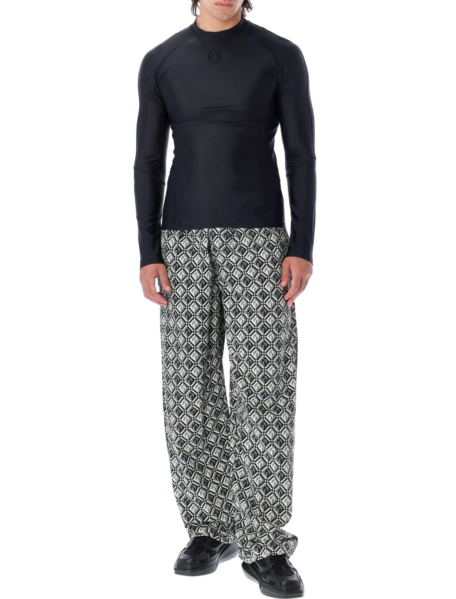 Marine Serre Men's Blue Second Skin Training Top