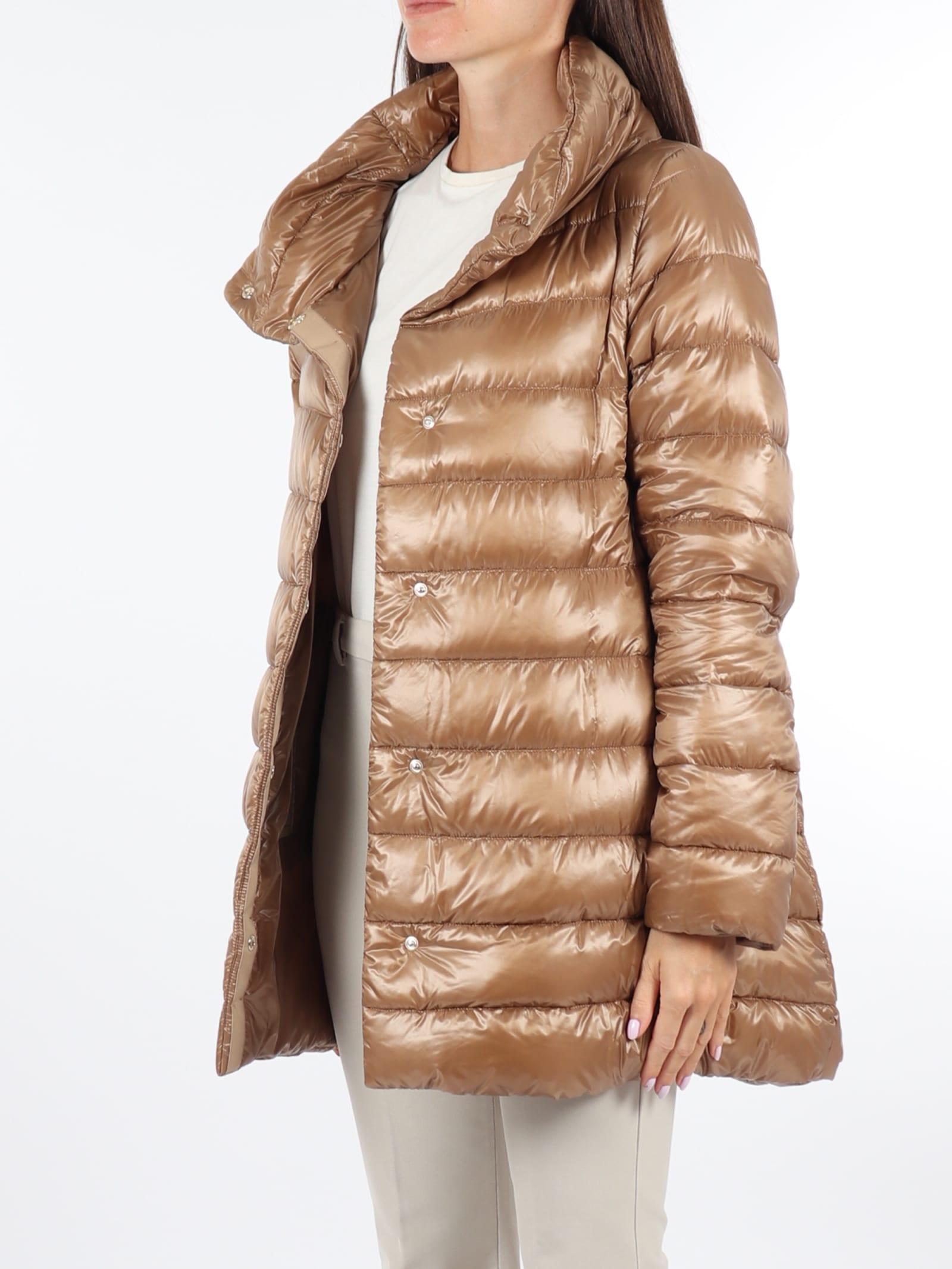 Herno Amelia Down Jacket in Brown | Lyst