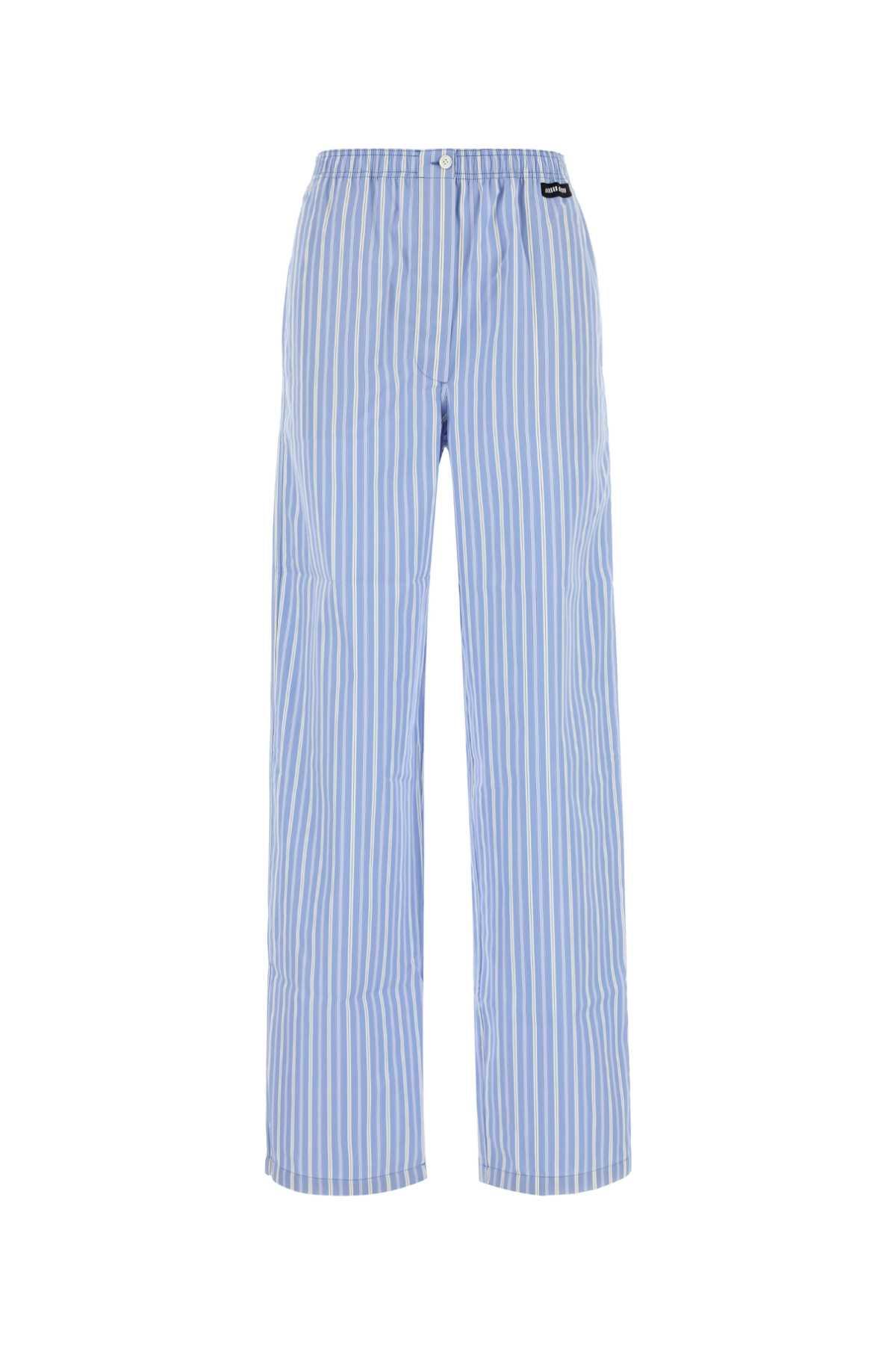 パンツ MIUMIU WHITE POPLIN PYJAMA PANT 24505612_54509811_600.jpg