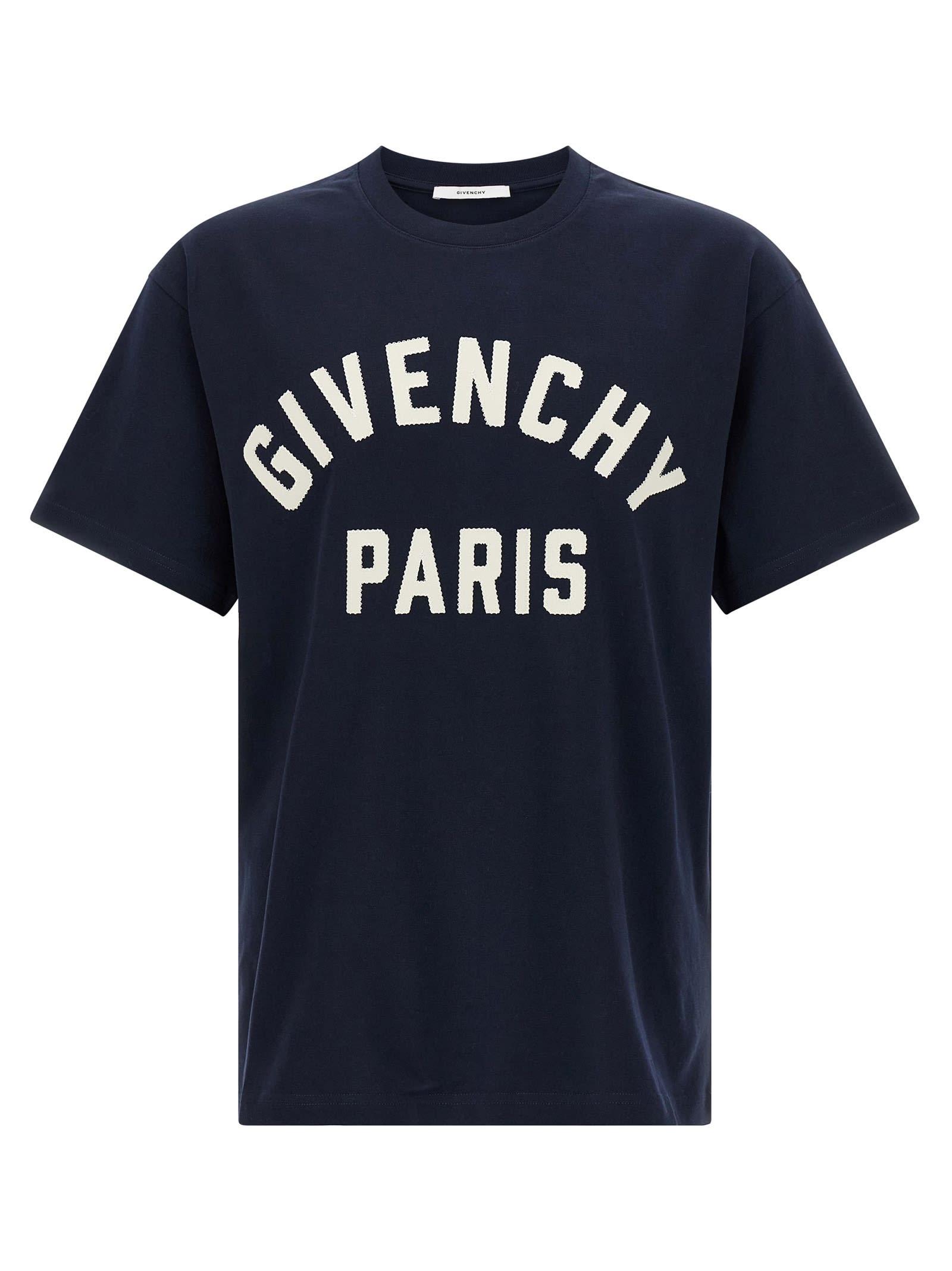 GIVENCHY　Tシャツ Cropped fit t-shirt in cotton with GIVENCHY Stamp print