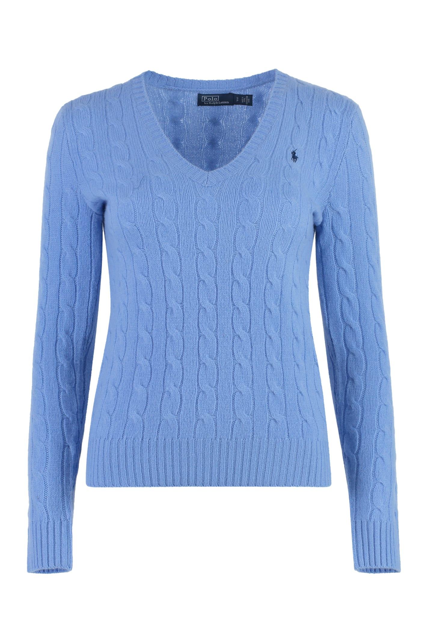 Polo Ralph Lauren Women\u0026#180;s Blue Cable Knit Jumper knitwear - knitwear
