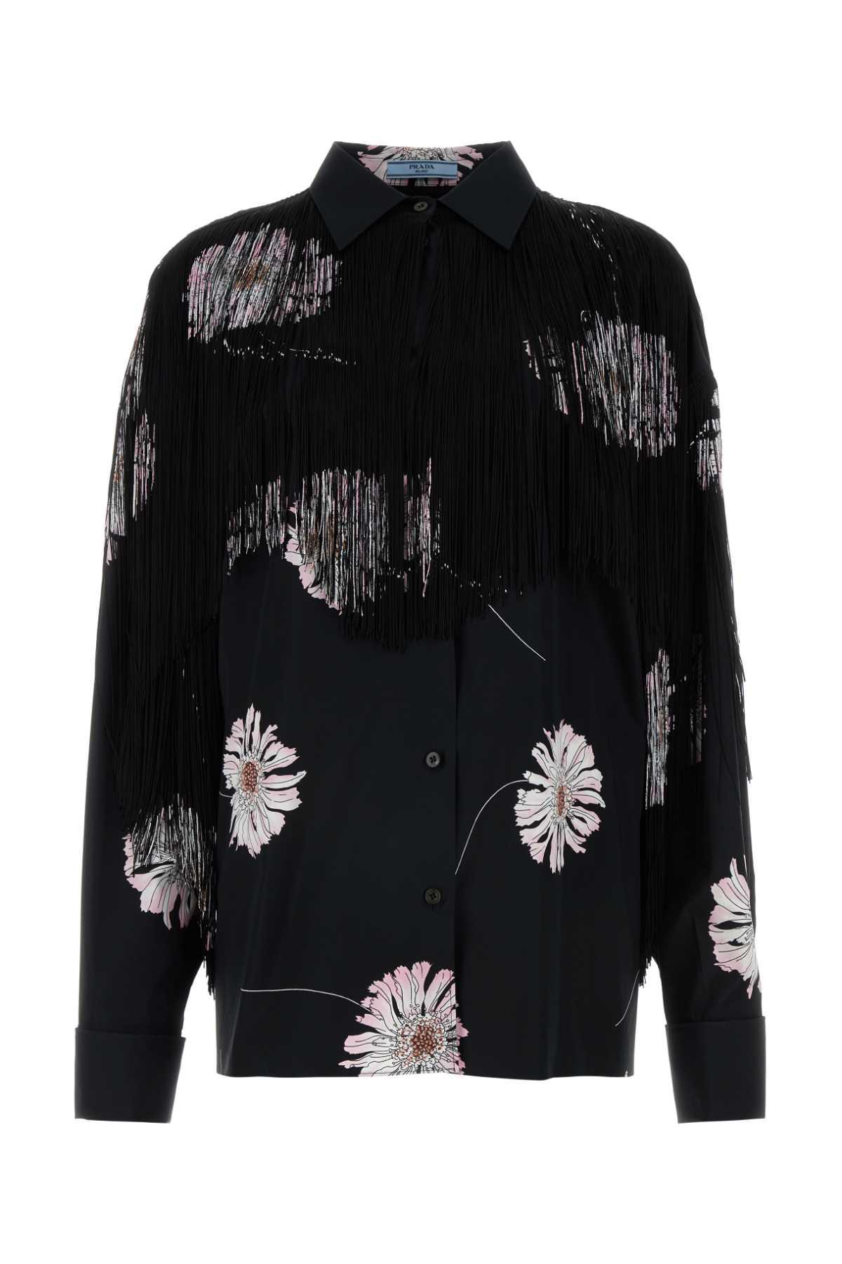 Prada printed poplin shirt hotsell