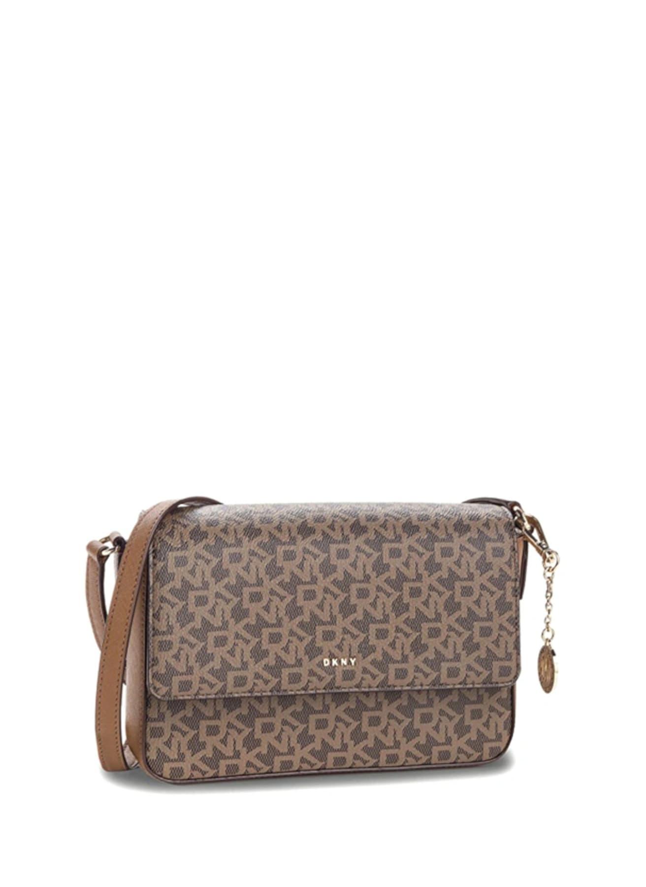 DKNY Bryant Monogram Printed Logo Charm Crossbody Bag in Gray Lyst