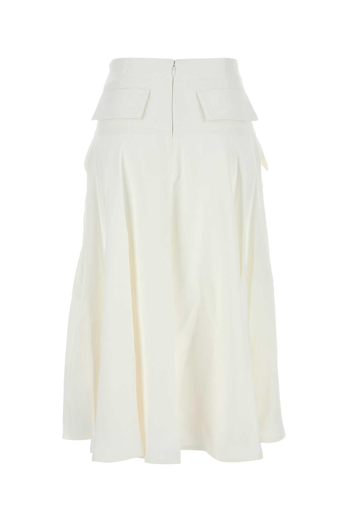 ボッテガヴェネタ Bottega Veneta Viscose Skirt Bottega Veneta Lightweight Viscose Loops Skirt in Chalk | FWRD