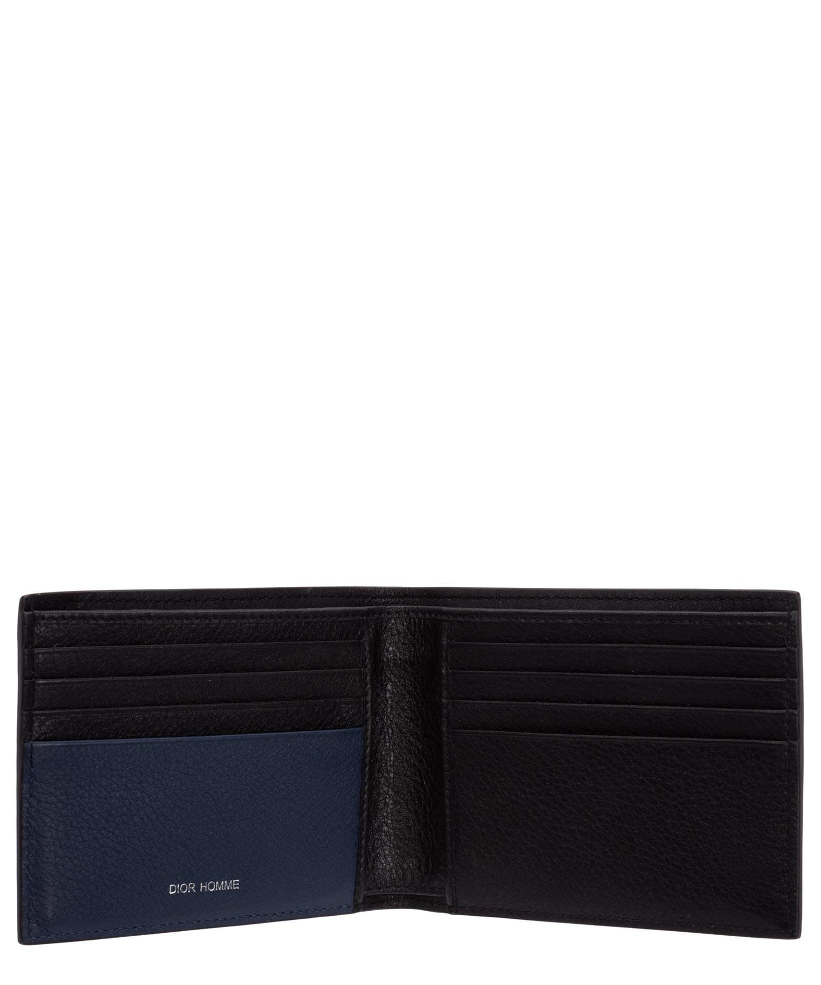 Christian Dior Homme Logo Printed Bifold Black Wallet