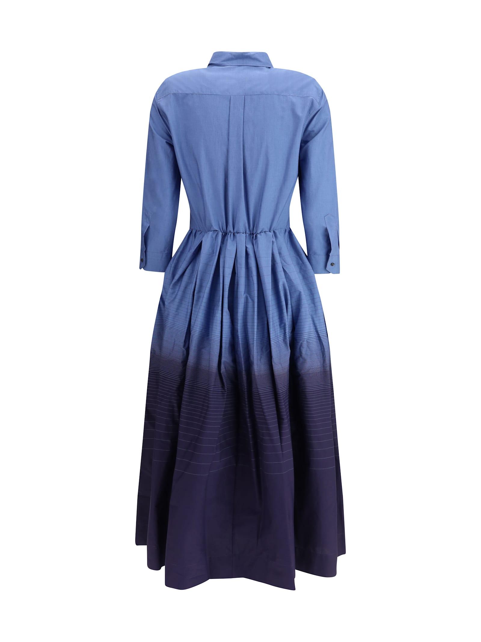 【SARA ROKA】Check chemisier Dress LAPIS BLUE GINGHAM Sara Roka - Blue Garden Belted Jinny Shirtdress | Mitchell