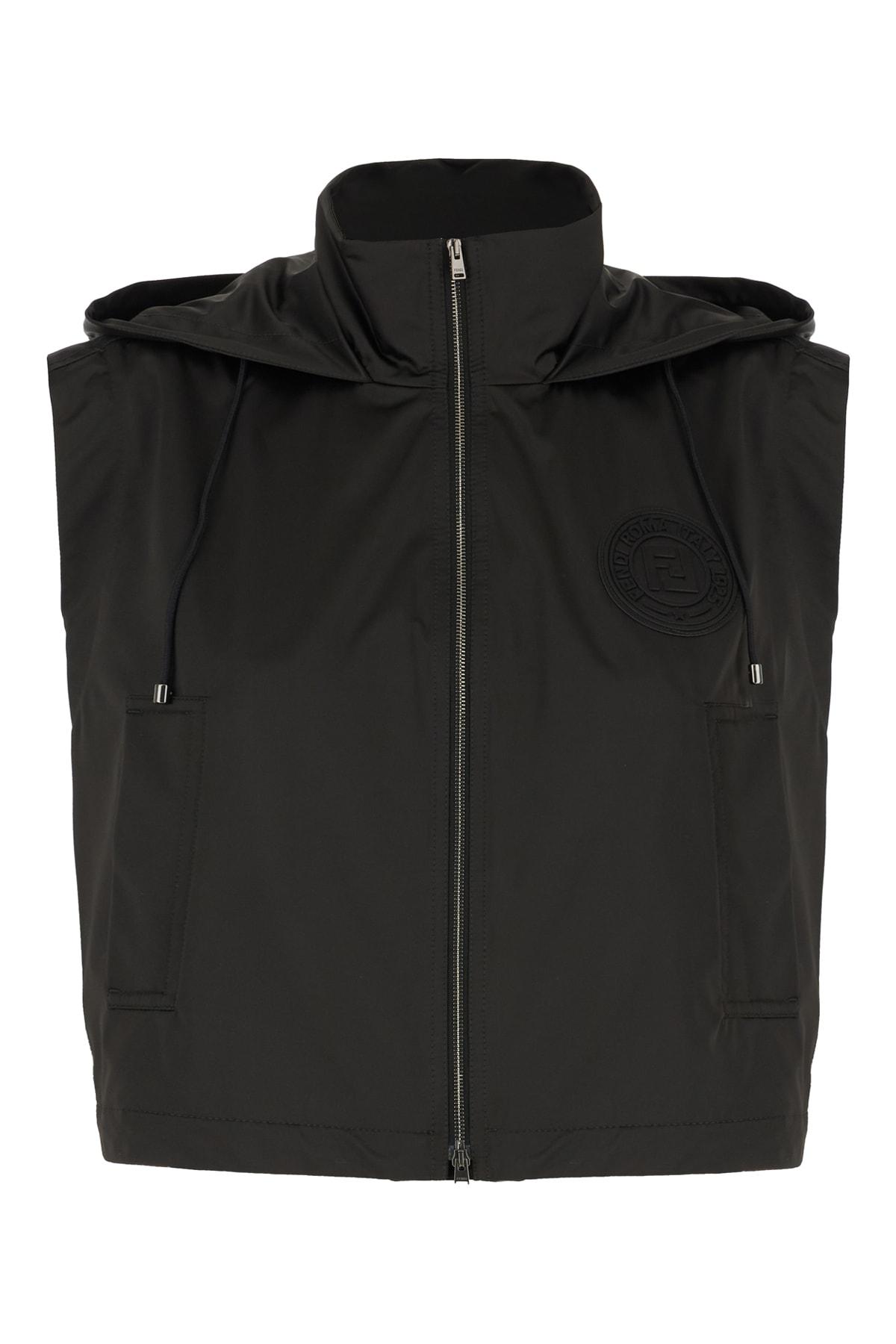 ベスト・ジレ FENDI LEISURE HOODED VEST LOGO (FAN199AT8H F0GME F1RX9) FENDI LEISURE HOODED VEST LOGO (FAN199AT8H F0GME F1RX9