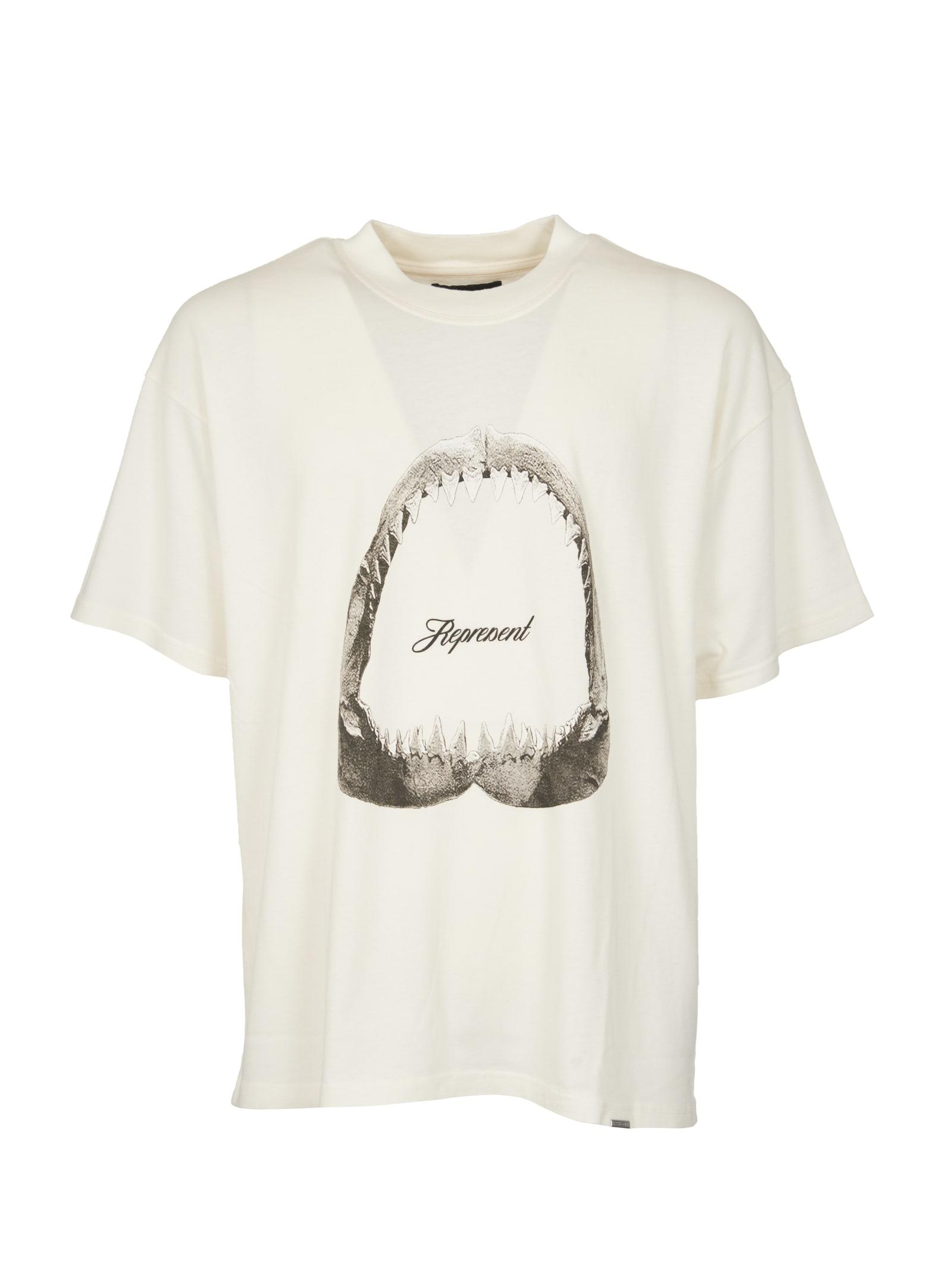 Represent Logo Round Neck T-shirt in White for Men | Lyst