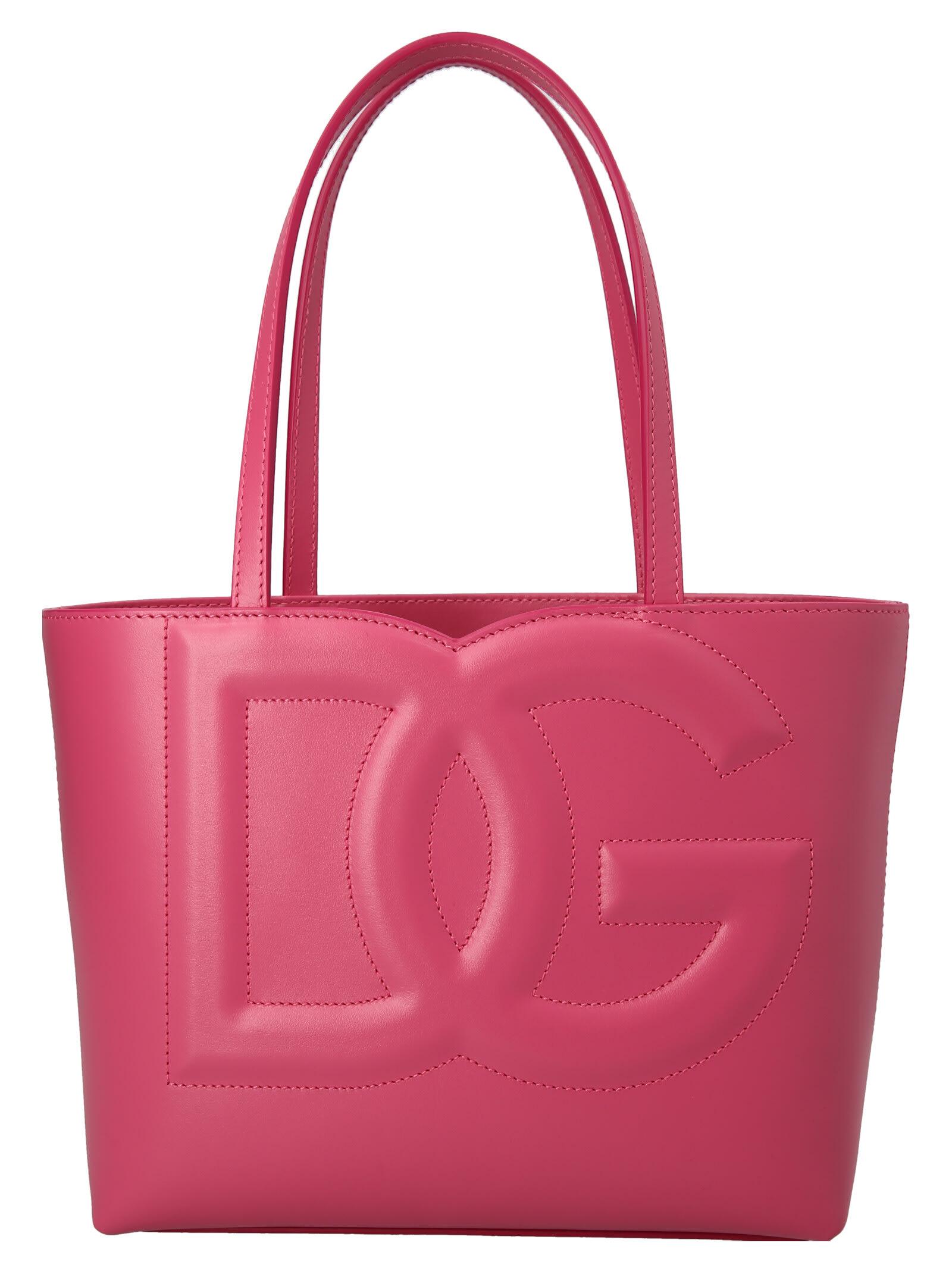 Dolce & Gabbana Small Logo Shopping Bag in Red | Lyst