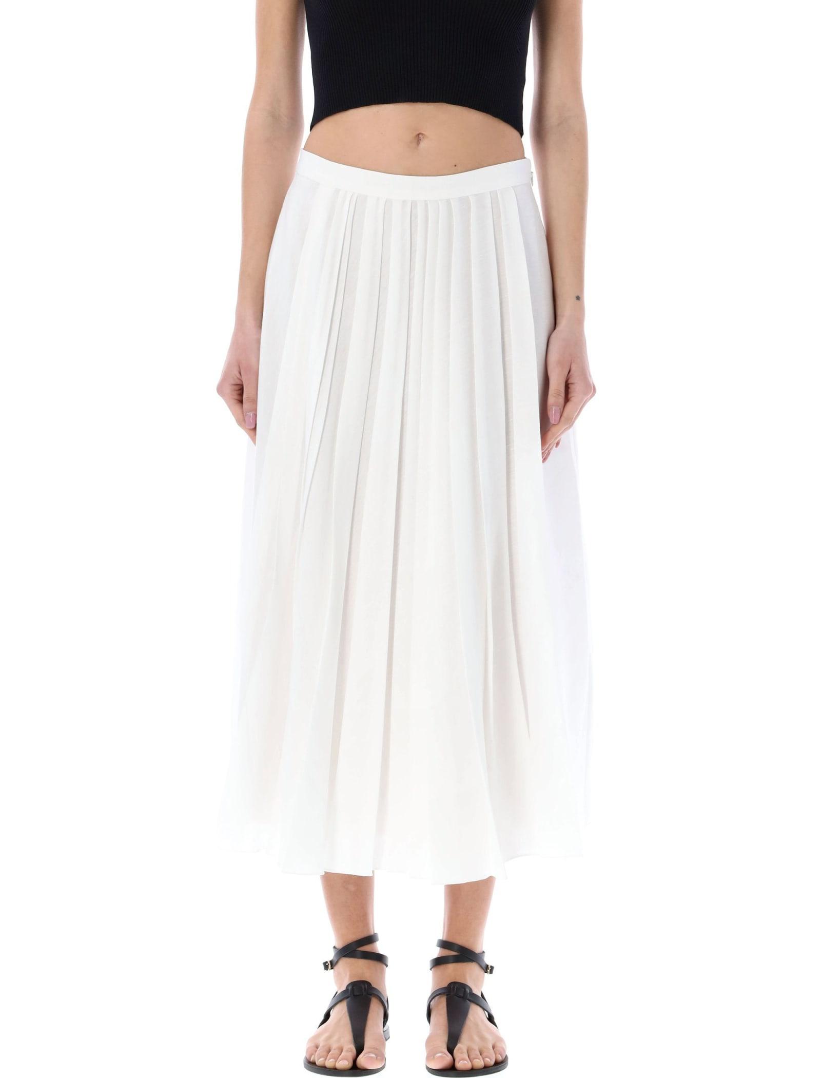 Ralph Lauren Arnav Pleated Skirt in White | Lyst