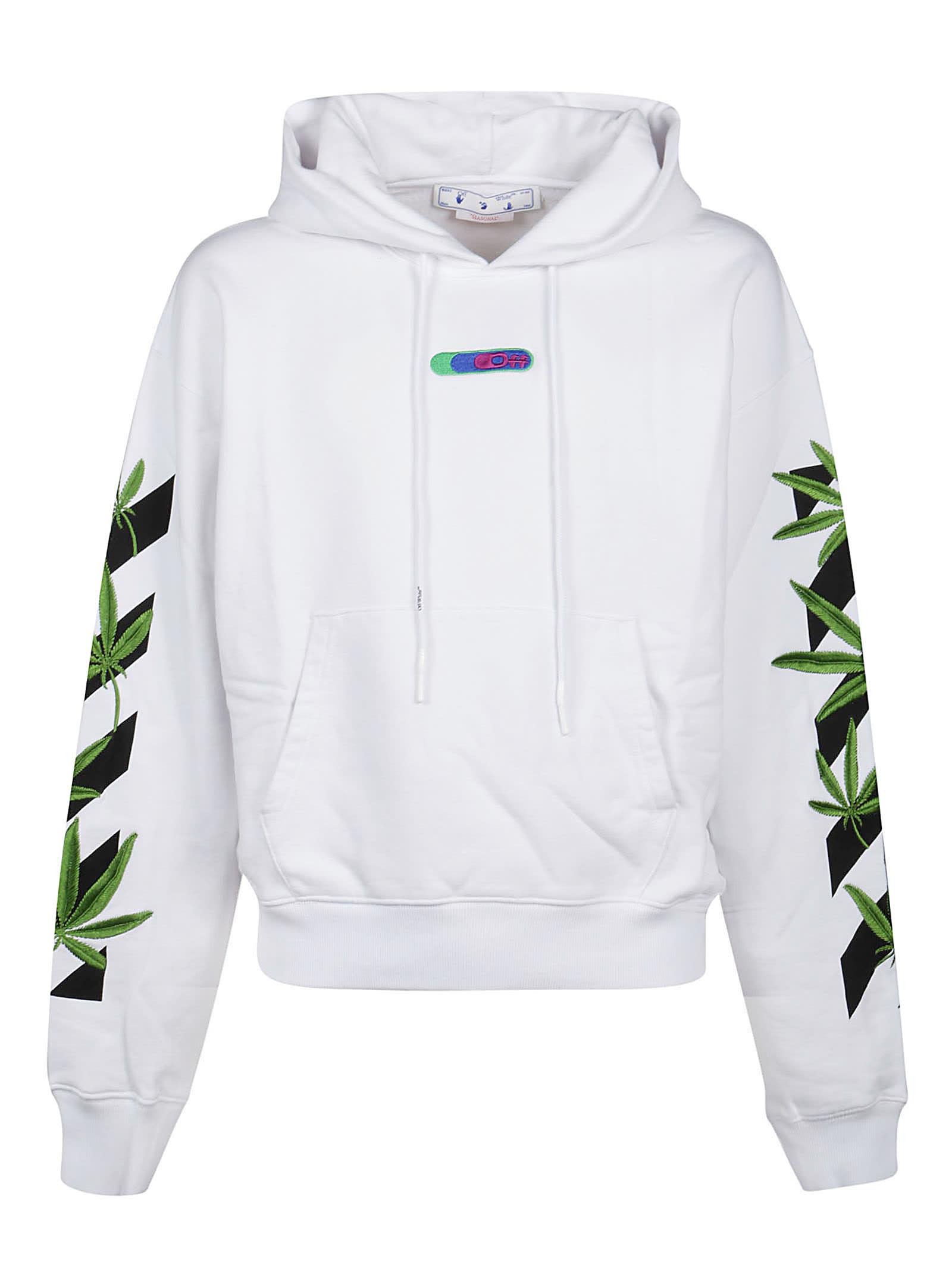 Off-White c/o Virgil Abloh Weed Arrows Over Sweatshirt in White for Men |  Lyst