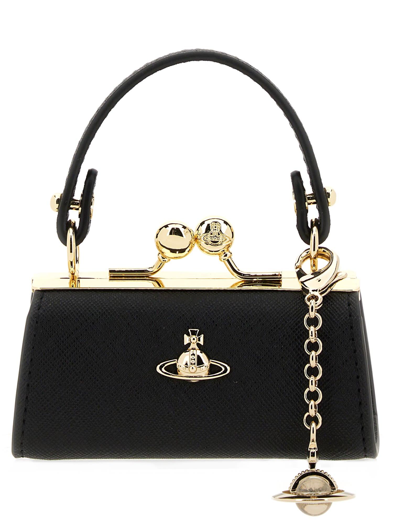 Vivienne Westwood☆DOLL サフィアーノ トートバッグ BLACK Vivienne Westwood Doll Orb-Plaque Tote Bag in Black | Lyst