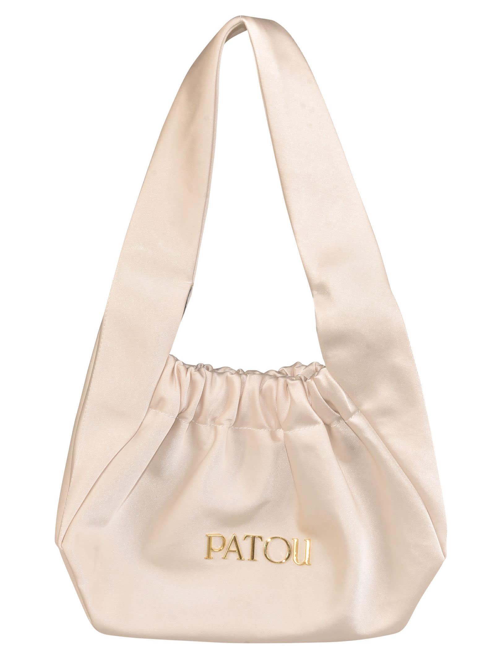 Large Logo Canvas Tote Bag in Blue - Patou