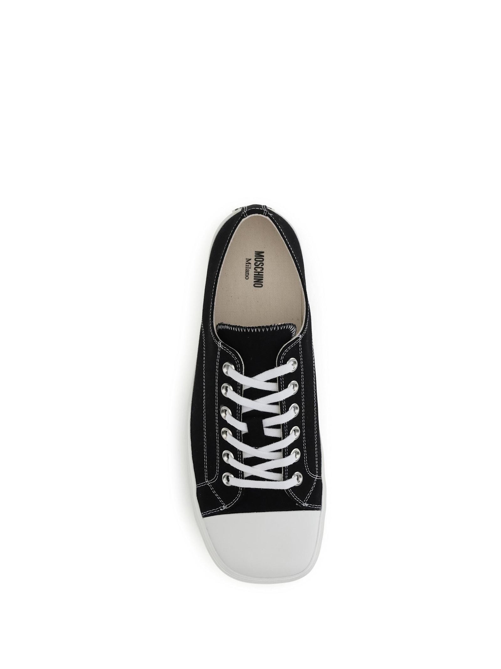 Moschino Canvas Sneakers in White | Lyst